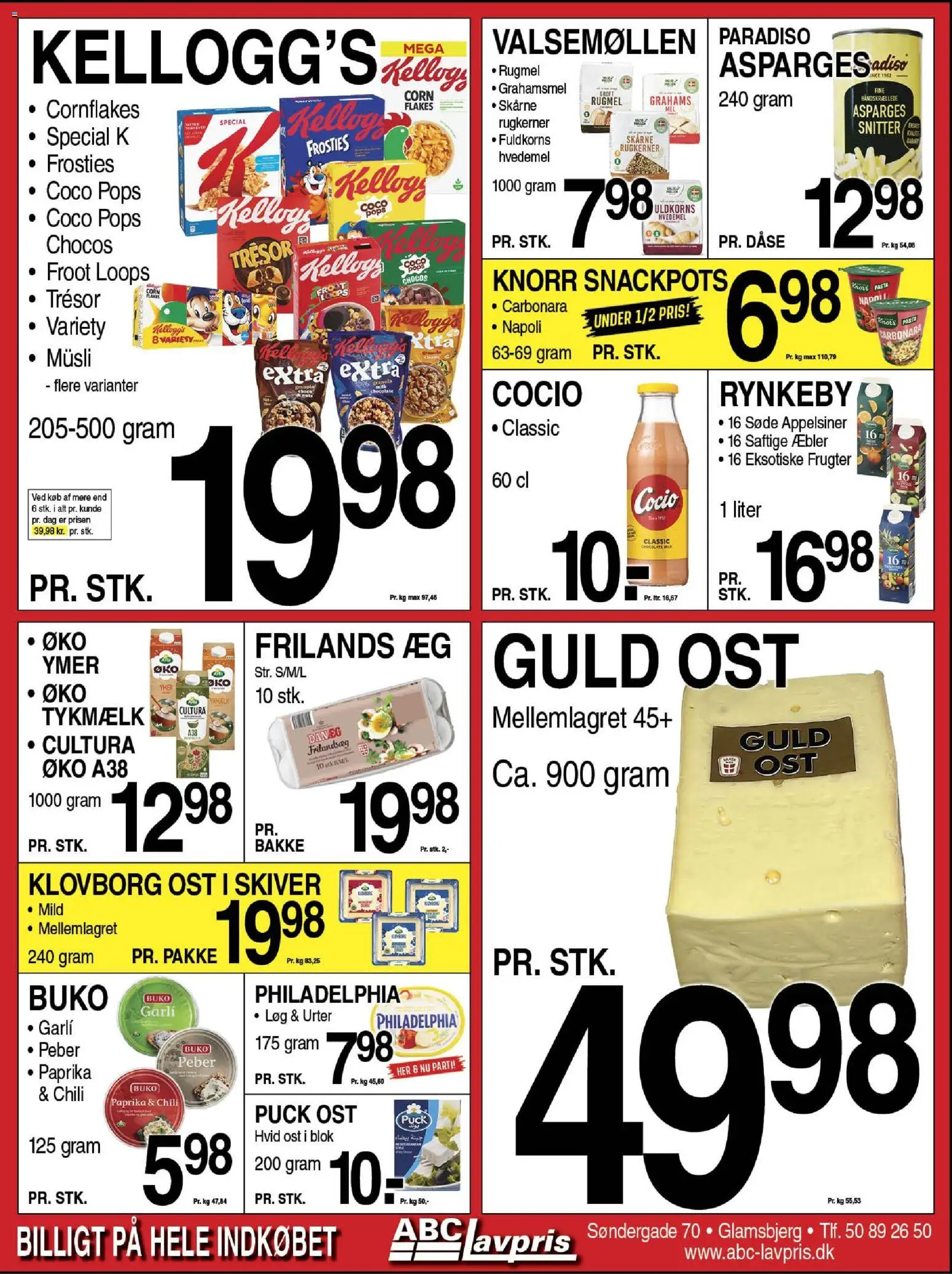 Abc Lavpris tilbudsavis – gyldig fra 05.11.2025 | Side: 4 | Produkter: Pasta, Peber, Cornflakes, Paprika