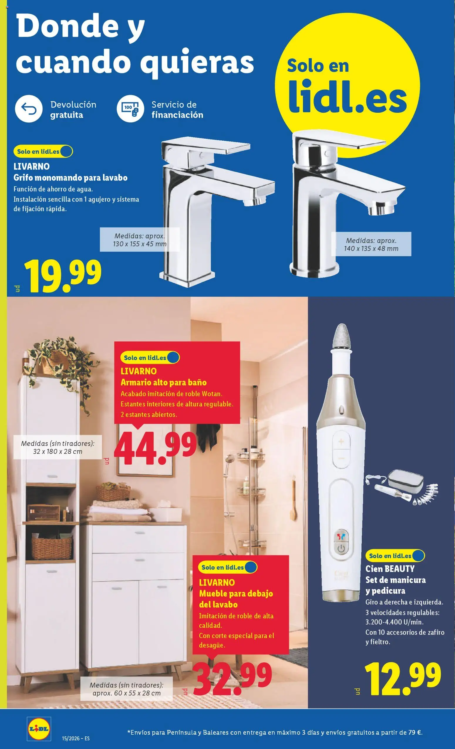 Lidl folleto de bazar │ válido desde el 06.04.2026 | Página: 4 | Productos: Armario, Lavabo, Baño