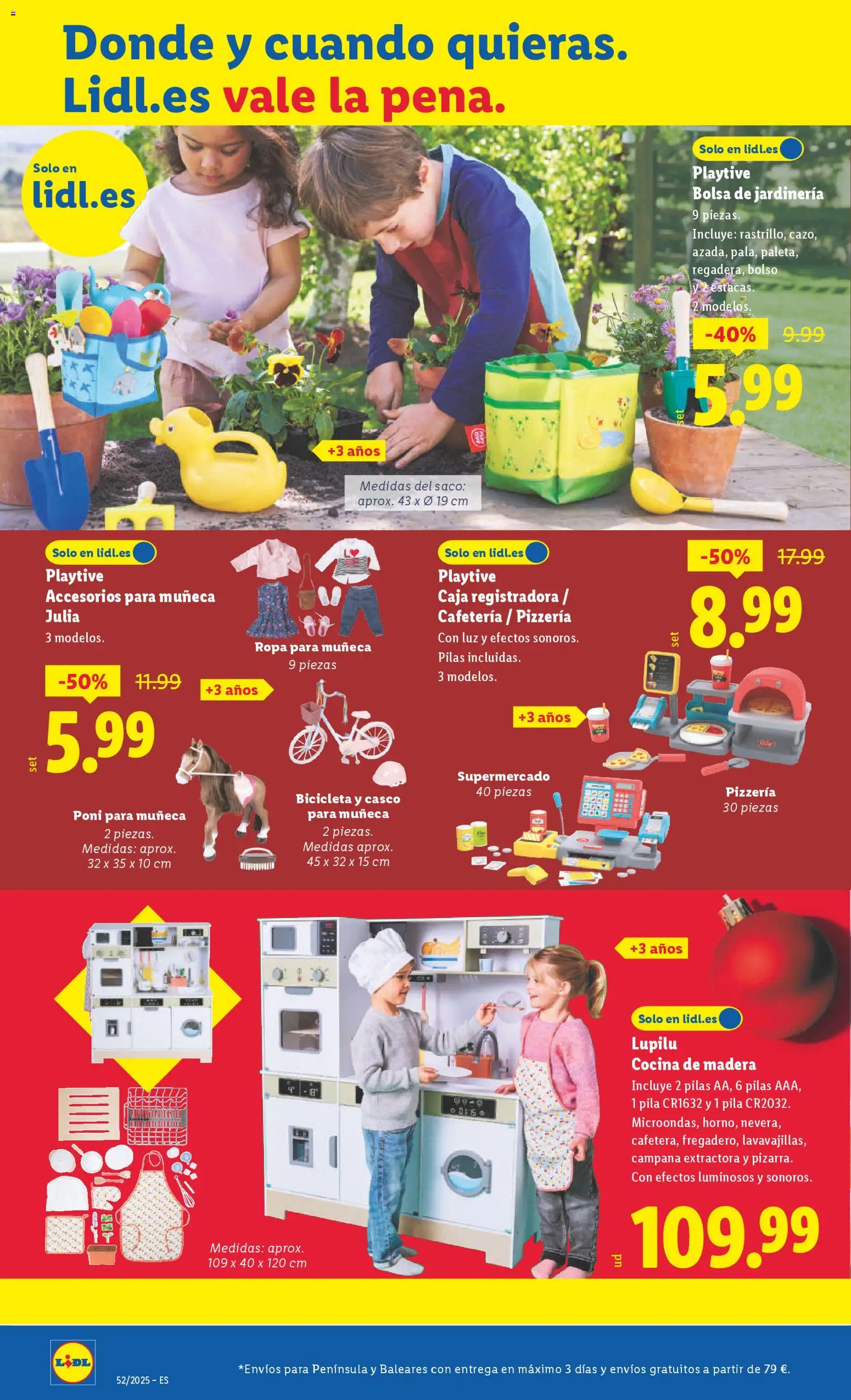 Lidl folleto de bazar │ válido desde el 22.12.2025 | Página: 4 | Productos: Bicicleta, Bolso, Muñeca, Ropa