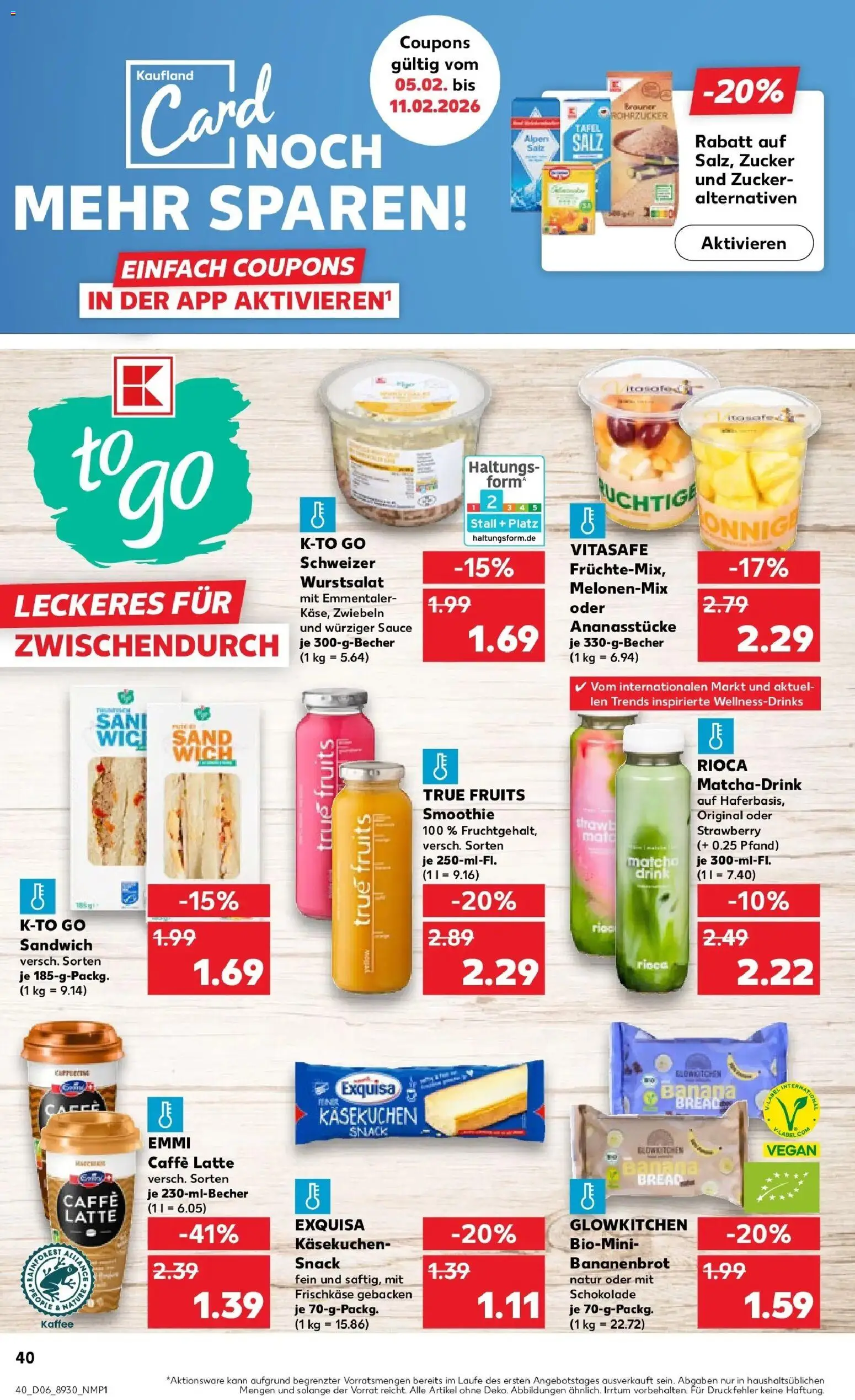 Kaufland prospekt Heidelberg	 – gültig ab 09.02.2026 | Seite: 40 | Produkte: Exquisa, Zwiebeln, Zucker, Frischkase