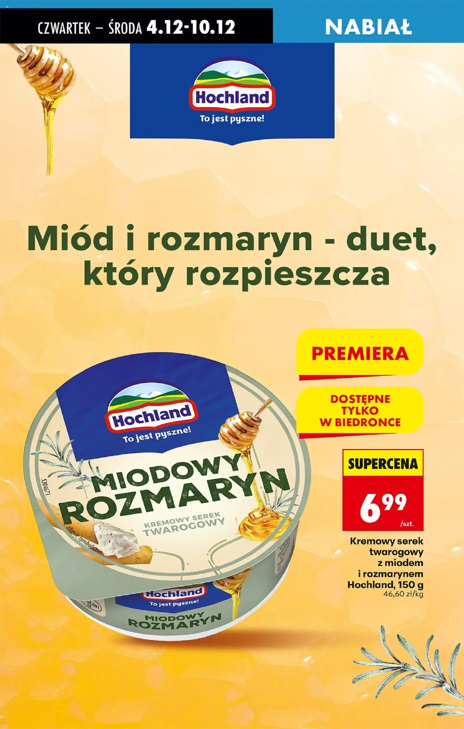Biedronka gazetka - Oferta w tym tygodniu od 04.12.2025 | Strona: 58 | Produkty: Rozmaryn, Miód, Cream cheese, Serek