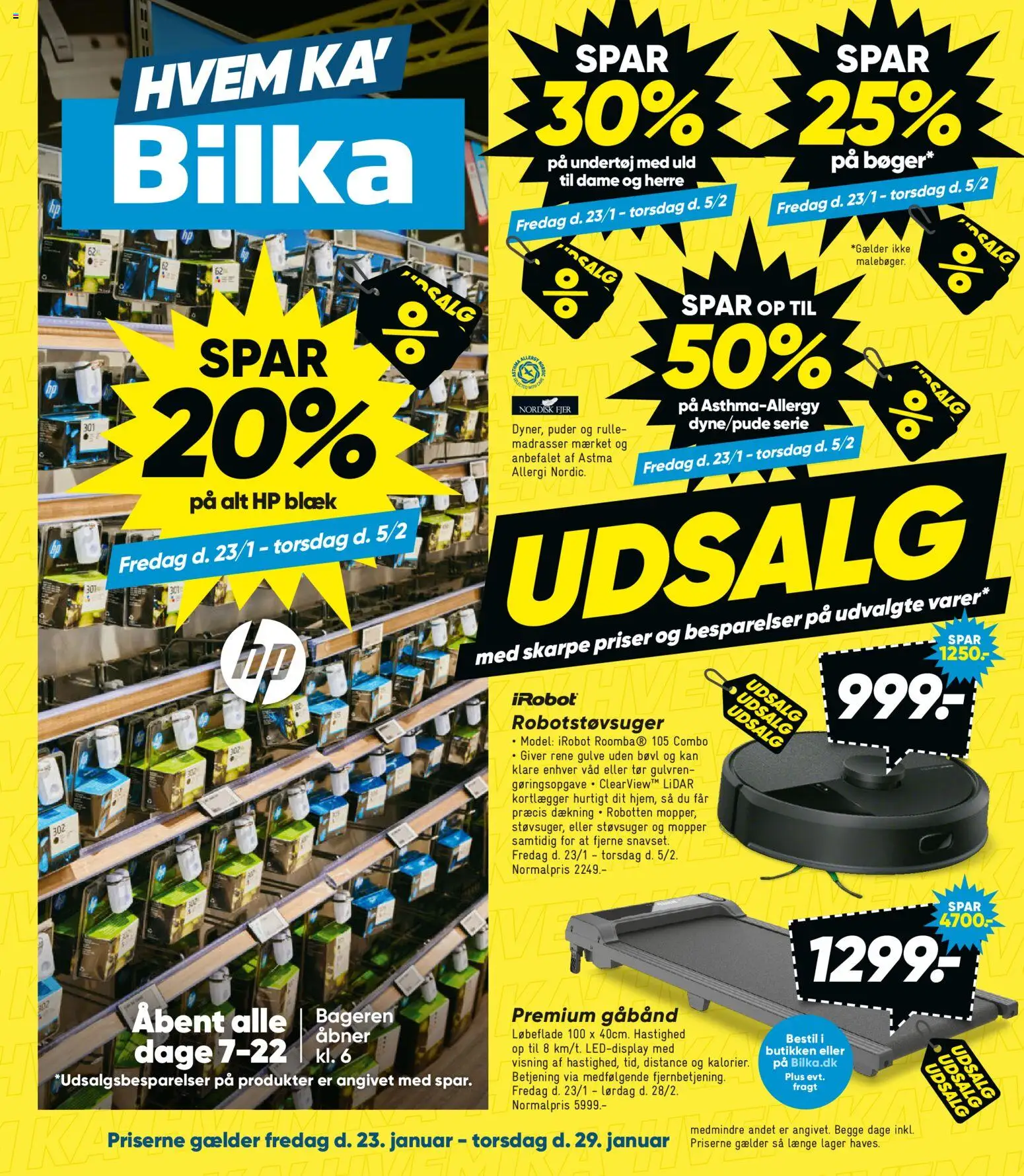 Bilka tilbudsavis – gyldig fra 23.01.2026 | Side: 1 | Produkter: Robotstøvsuger, Undertøj, Støvsuger
