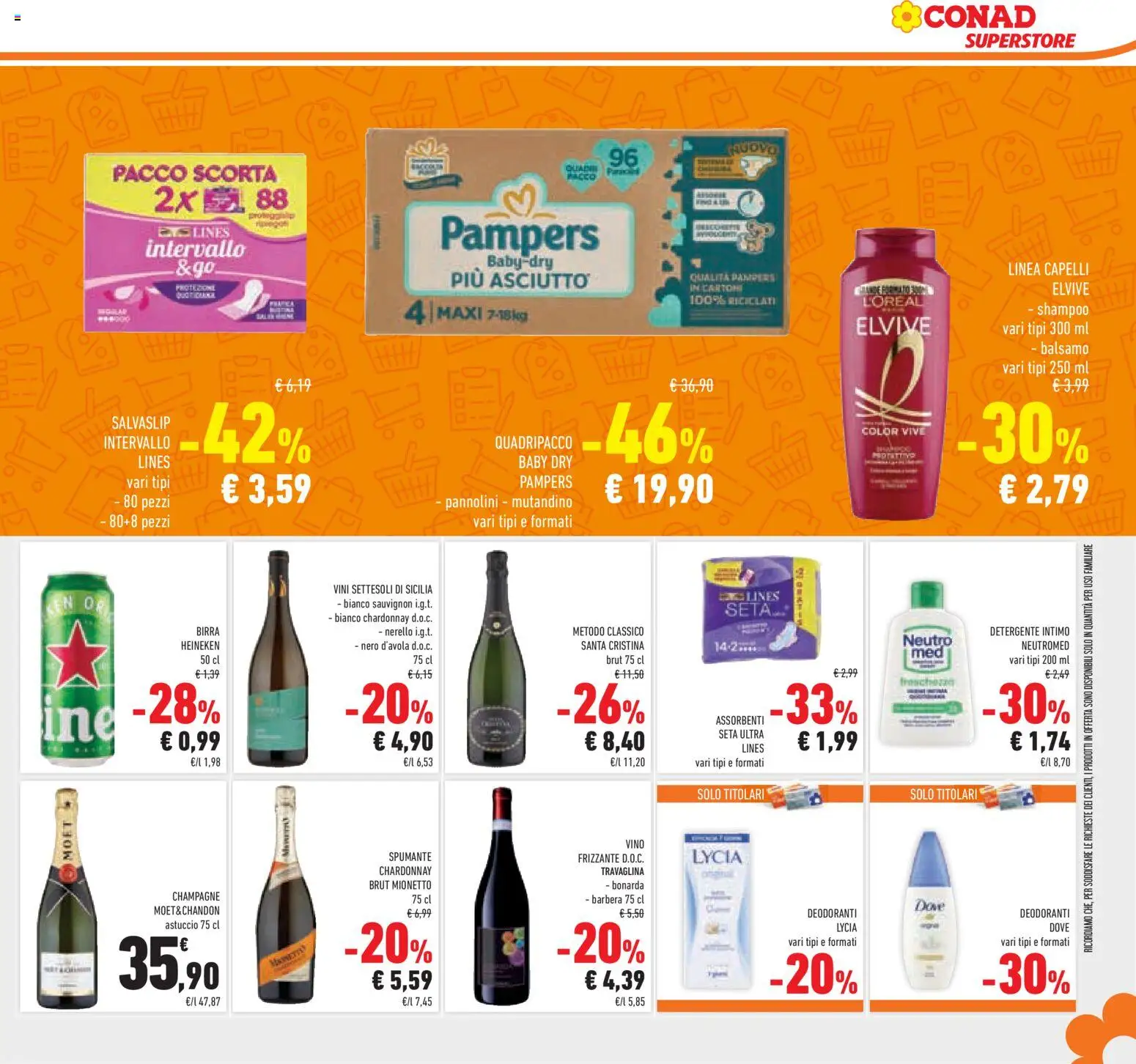 Volantino Conad del 06.11.2025 | Pagina: 33 | Prodotti: Shampoo, Balsamo, Intimo, Heineken