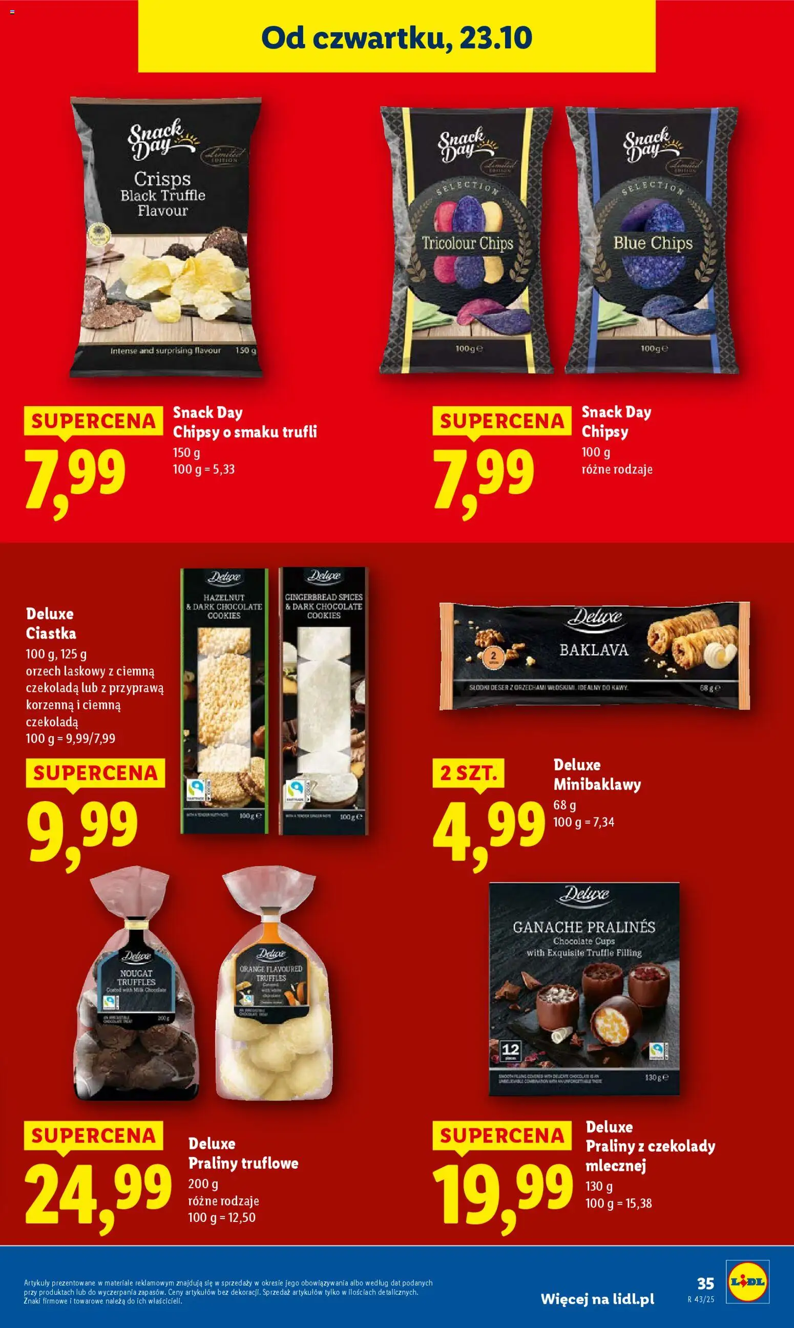 Lidl Gazetka od 23.10.2025 | Strona: 39 | Produkty: Czekolady, Baklava, Czekolada, Ciastka