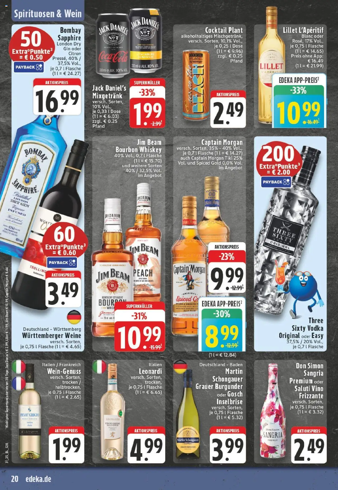 Edeka prospekt Frechen	 - gültig ab dem 27.07.2025 | Seite: 20 | Produkte: Cola, Rum, Gin, Whiskey