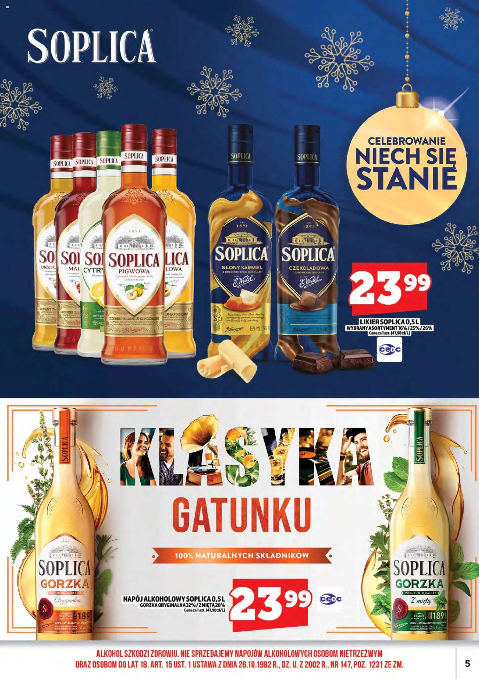 Topaz Gazetka alkoholowa od 17.11.2025 | Strona: 7 | Produkty: Czekolady, Czekoladowa, Mięta, Alkohol