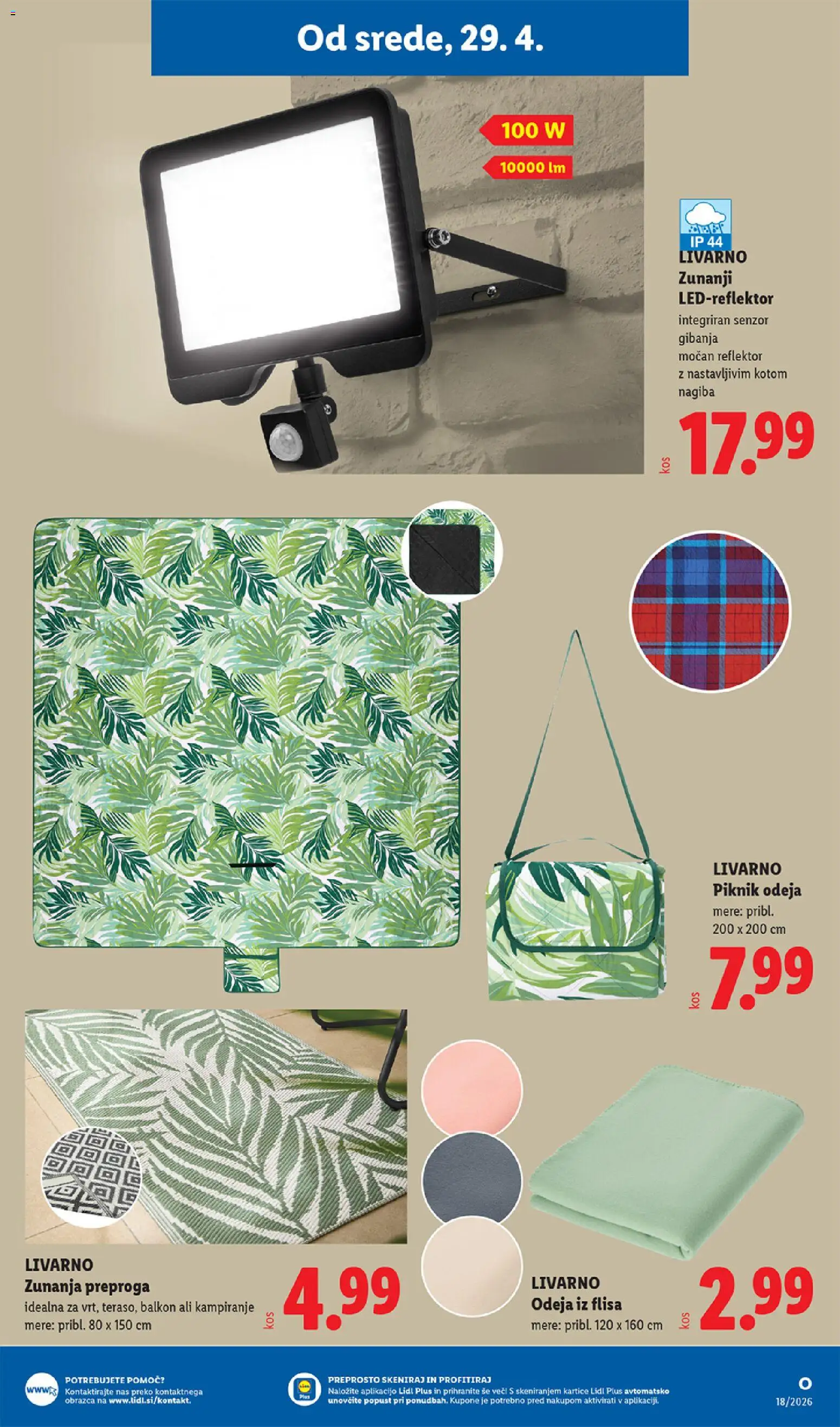 Novi Lidl katalog ponudbe – veljaven od 29.04.2026 | Stran: 31 | Izdelki: Odeja, Preproga