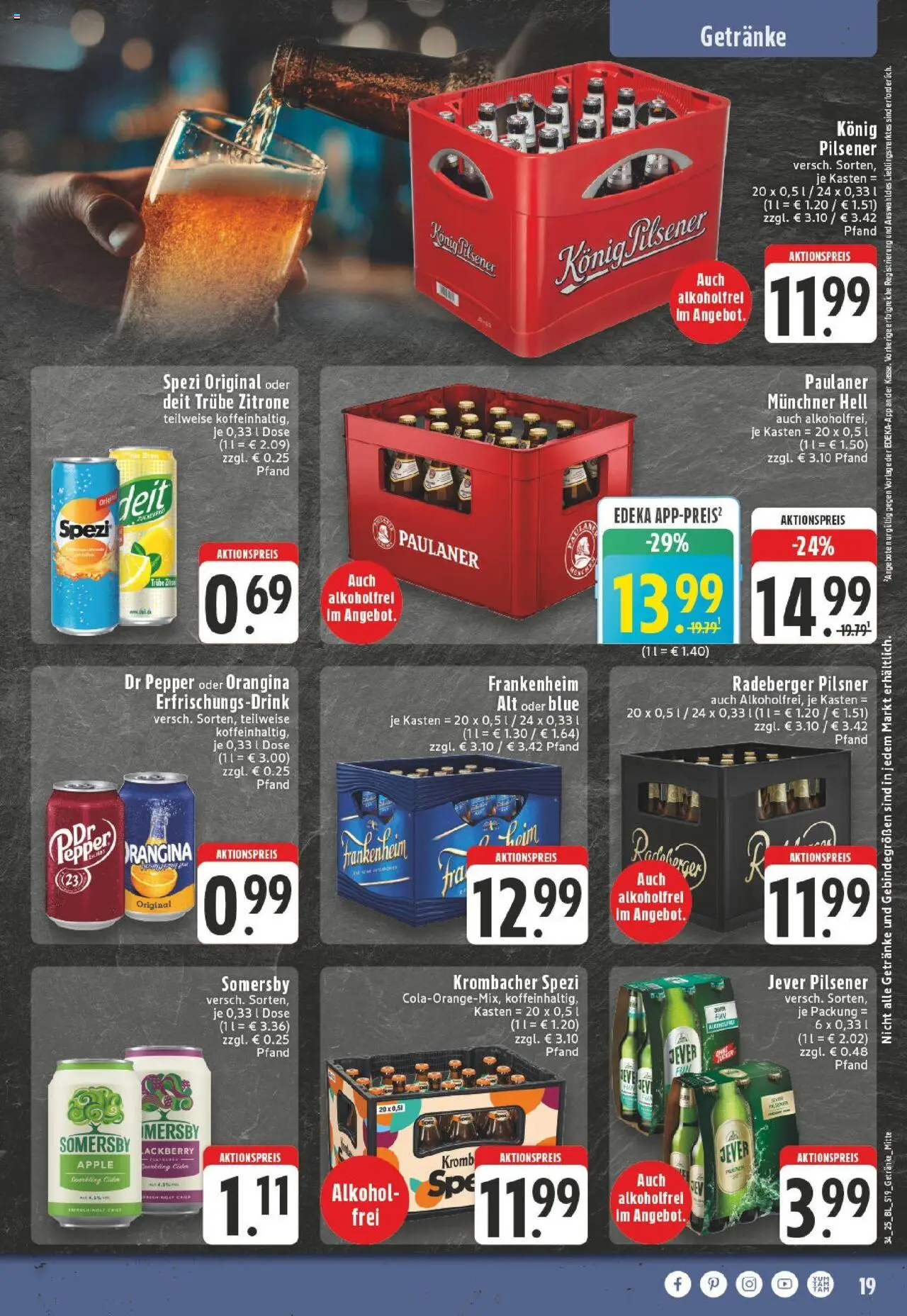 Edeka prospekt Brilon	 - gültig ab dem 17.08.2025 | Seite: 19 | Produkte: Truhe, Zitrone, Jever, Paulaner