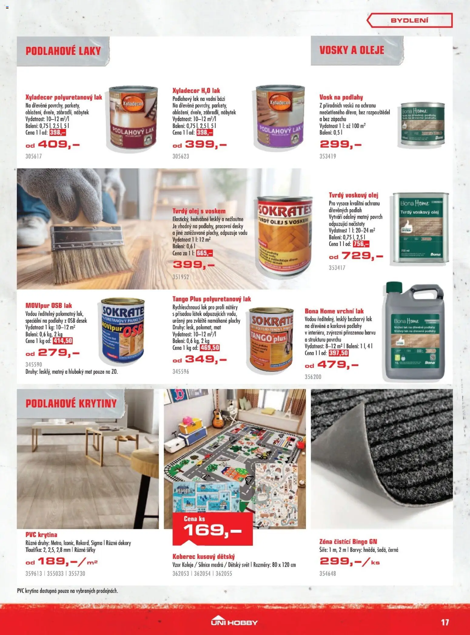 Uni Hobby leták od 29.01.2026 | Strana: 17 | Produkty: Olej, Vosky, Desky, Barvy