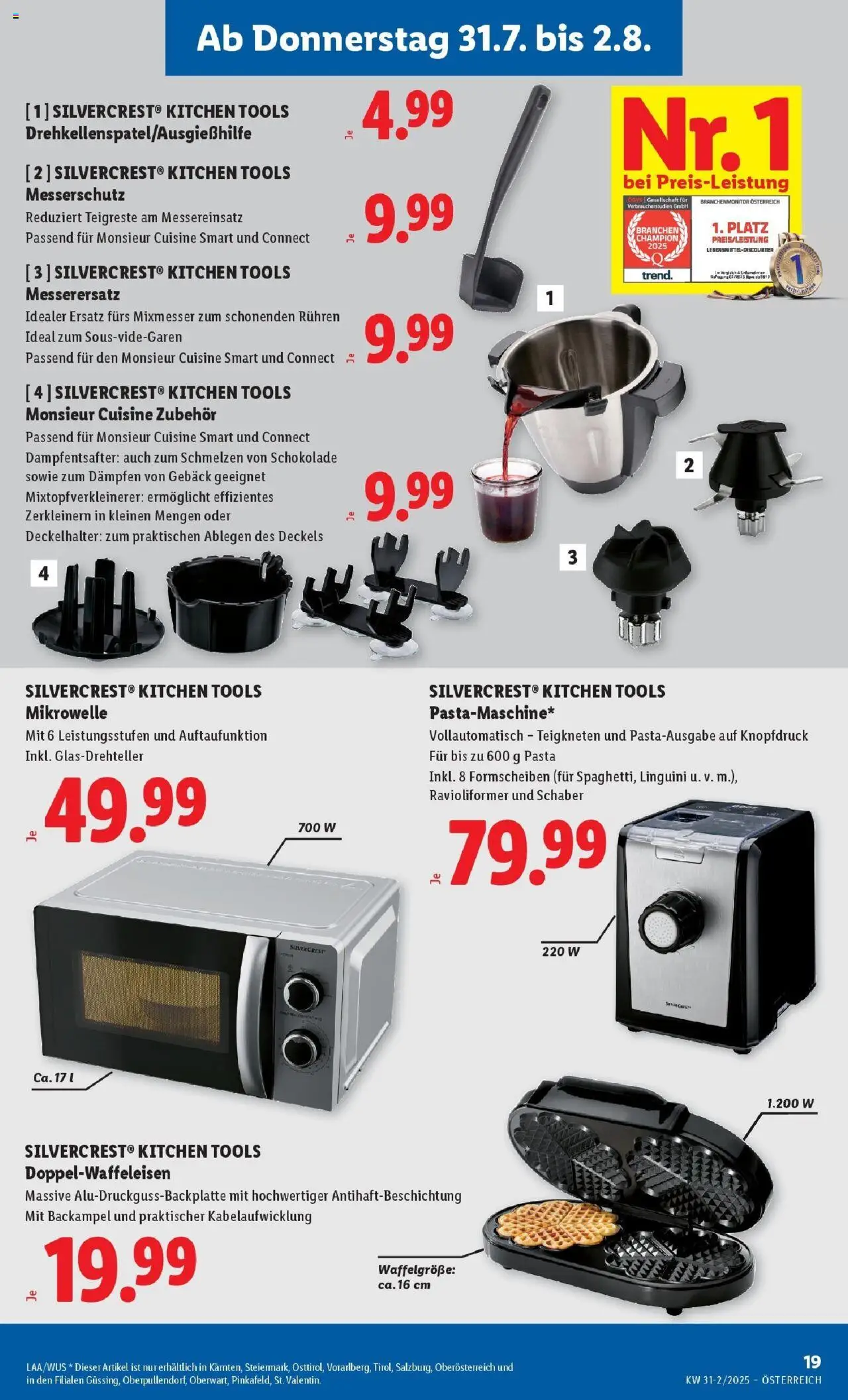 Lidl Flugblatt - Salzburg, Dornbirn, Jenbach gültig ab 31.07.2025 | Seite: 21 | Produkte: Pasta, Mikrowelle, Schokolade
