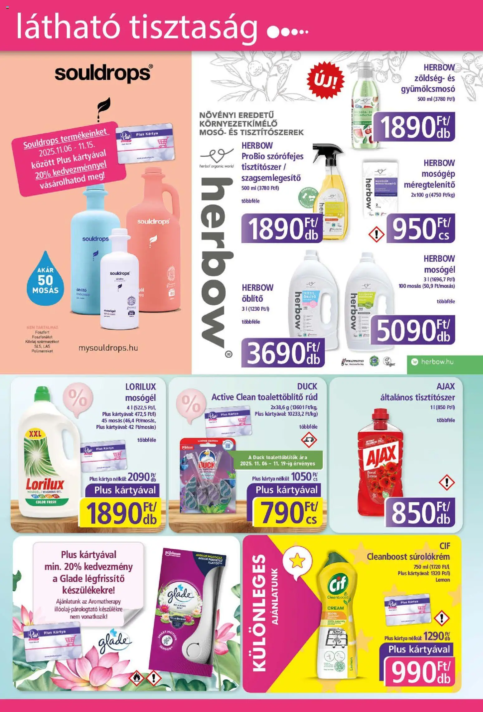 Plus Market akciós ujság - amely érvényes a következő dátumtól: 06.11.2025 | Oldal: 3 | Termékek: Mosógép, Mosógél, Légfrissítő, Zöldség