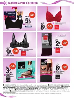 E.Leclerc - Prévisualisation de COLLANT OPAQUE, 55% Polyamide recyclé, 39% Polyamide, 6% Elasthanne. Du 1/2 au 5. Autres coloris disponibles valide à partir de 04.11.2025 | Page: 22 | Produits: Soutien-gorge