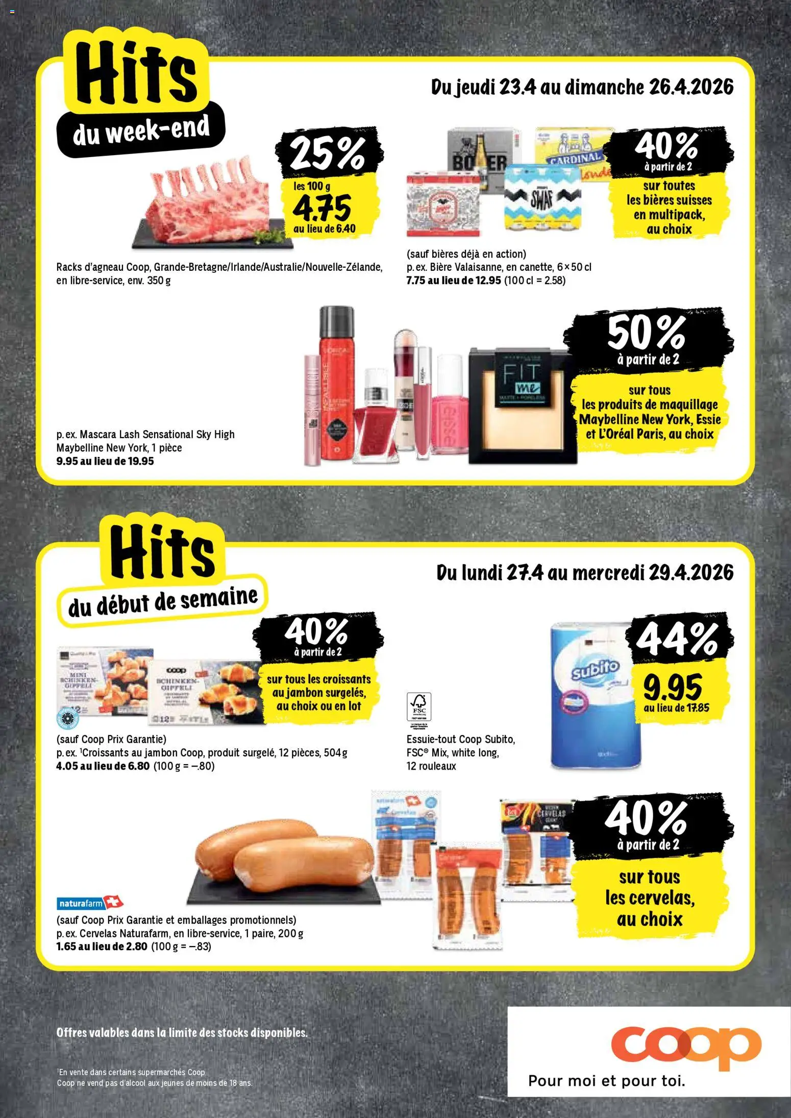 Coop aktionen FR – gültig ab 23.04.2026 | Seite: 20 | Produkte: Schinken, Mascara