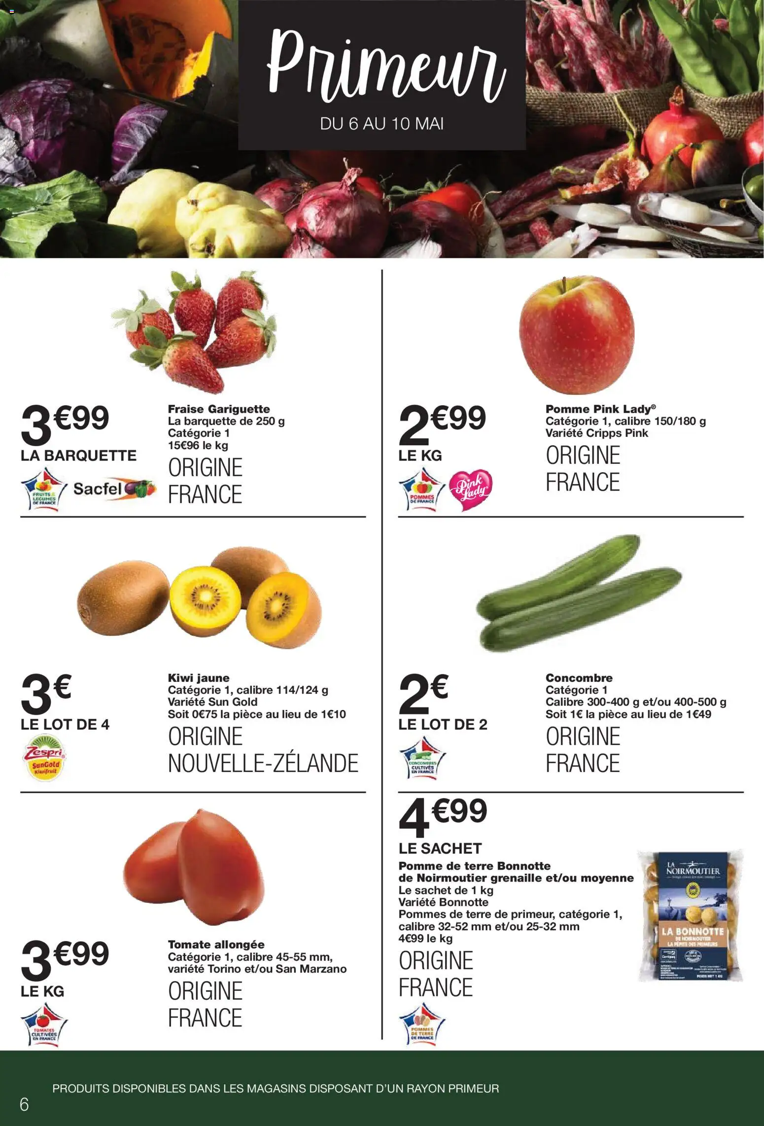 {H1} | Page: 6 | Produits: Fraise, Pomme de terre, Pommes, Pommes de terre