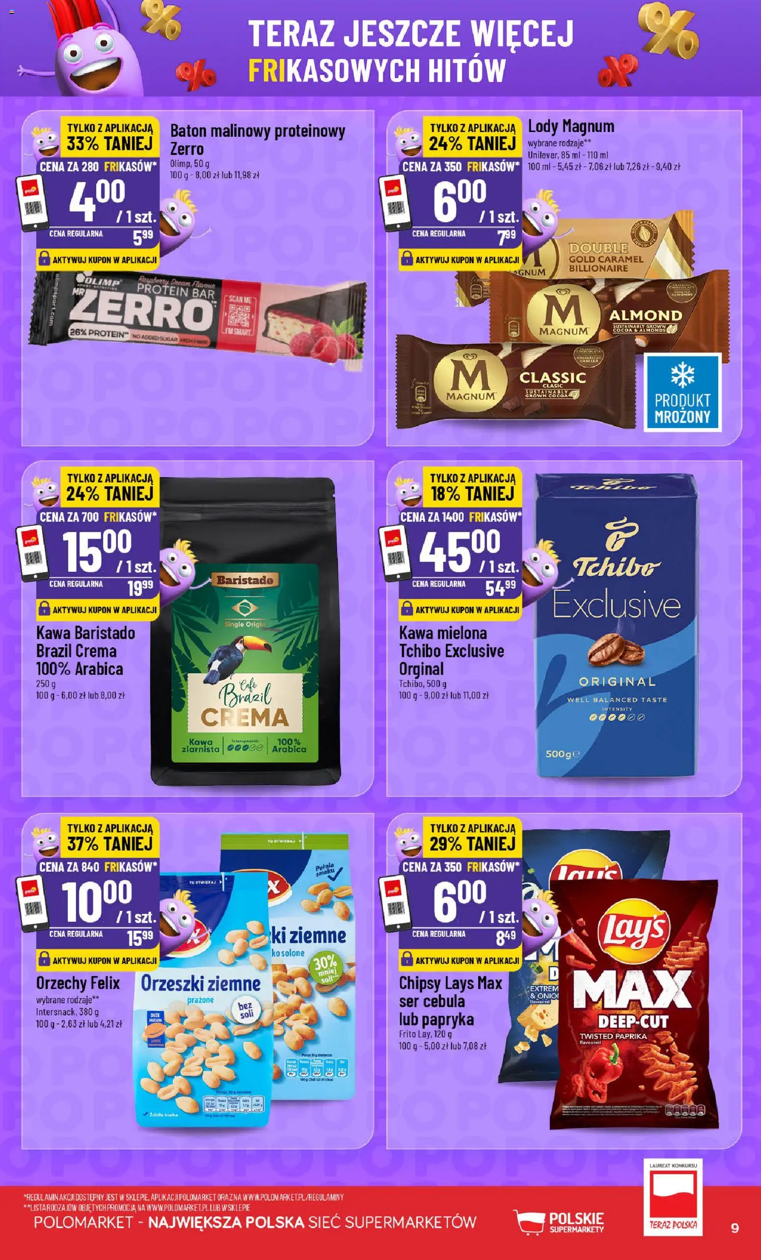 POLOmarket Gazetka - Frikasowe Hity od 12.11.2025 | Strona: 9 | Produkty: Papryka, Lays, Ser, Orzechy