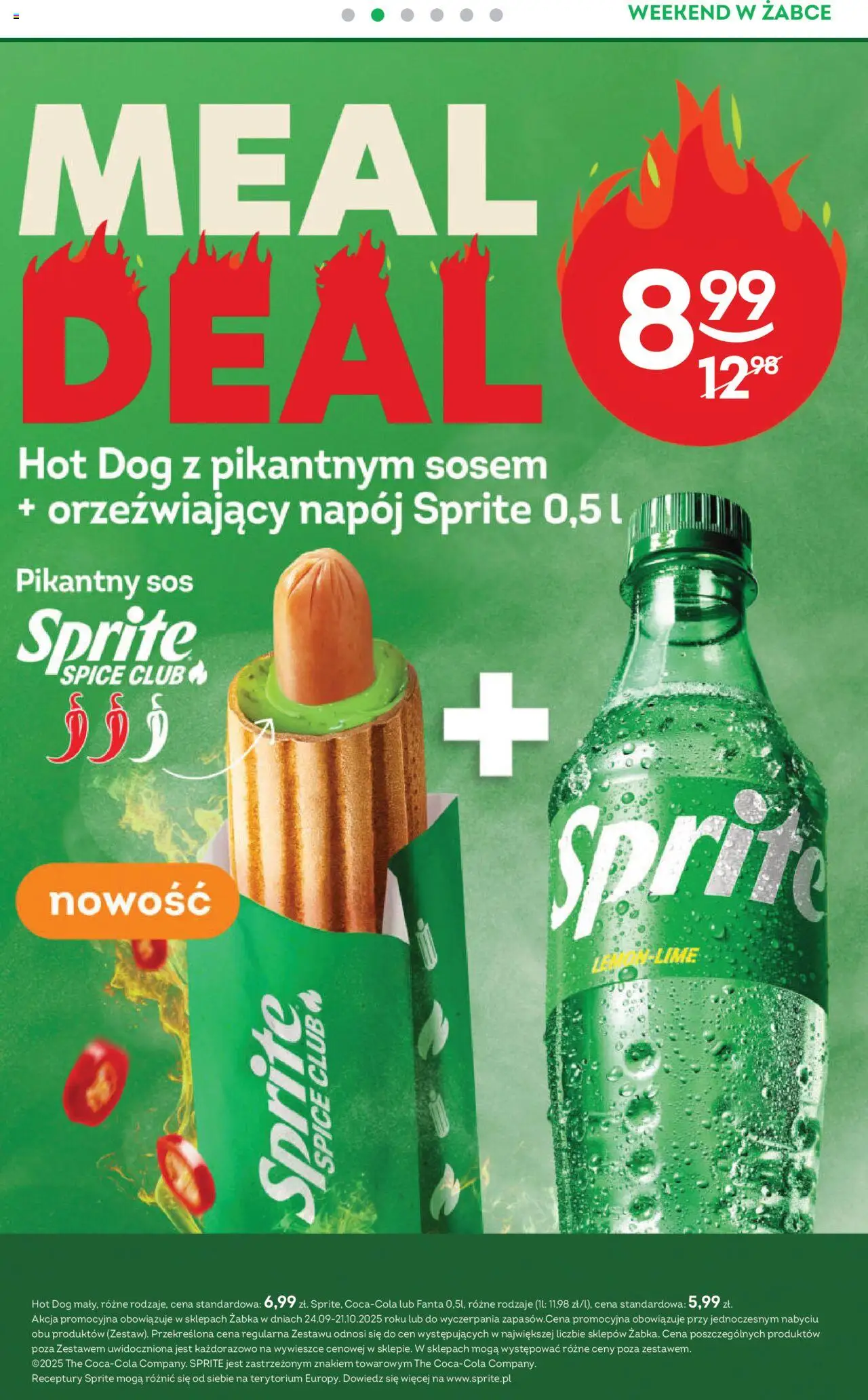 Żabka Gazetka - Weekendowe promocje od 03.10.2025 | Strona: 3 | Produkty: Sprite, Sos