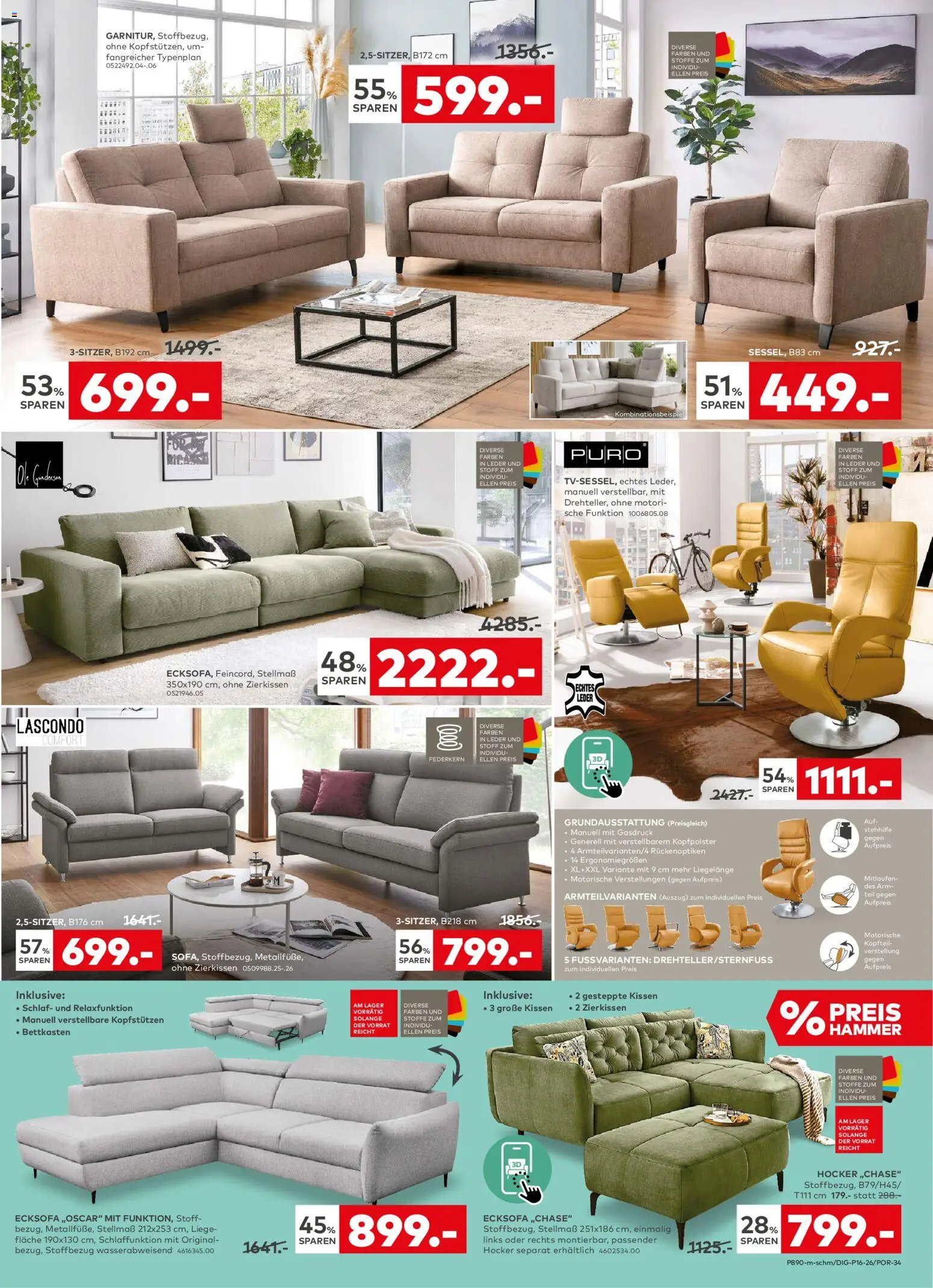 Porta! Prospekt Bergheim-Zieverich – gültig ab 06.04.2026 | Seite: 3 | Produkte: Hocker, Ecksofa, Kissen, Kopfpolster