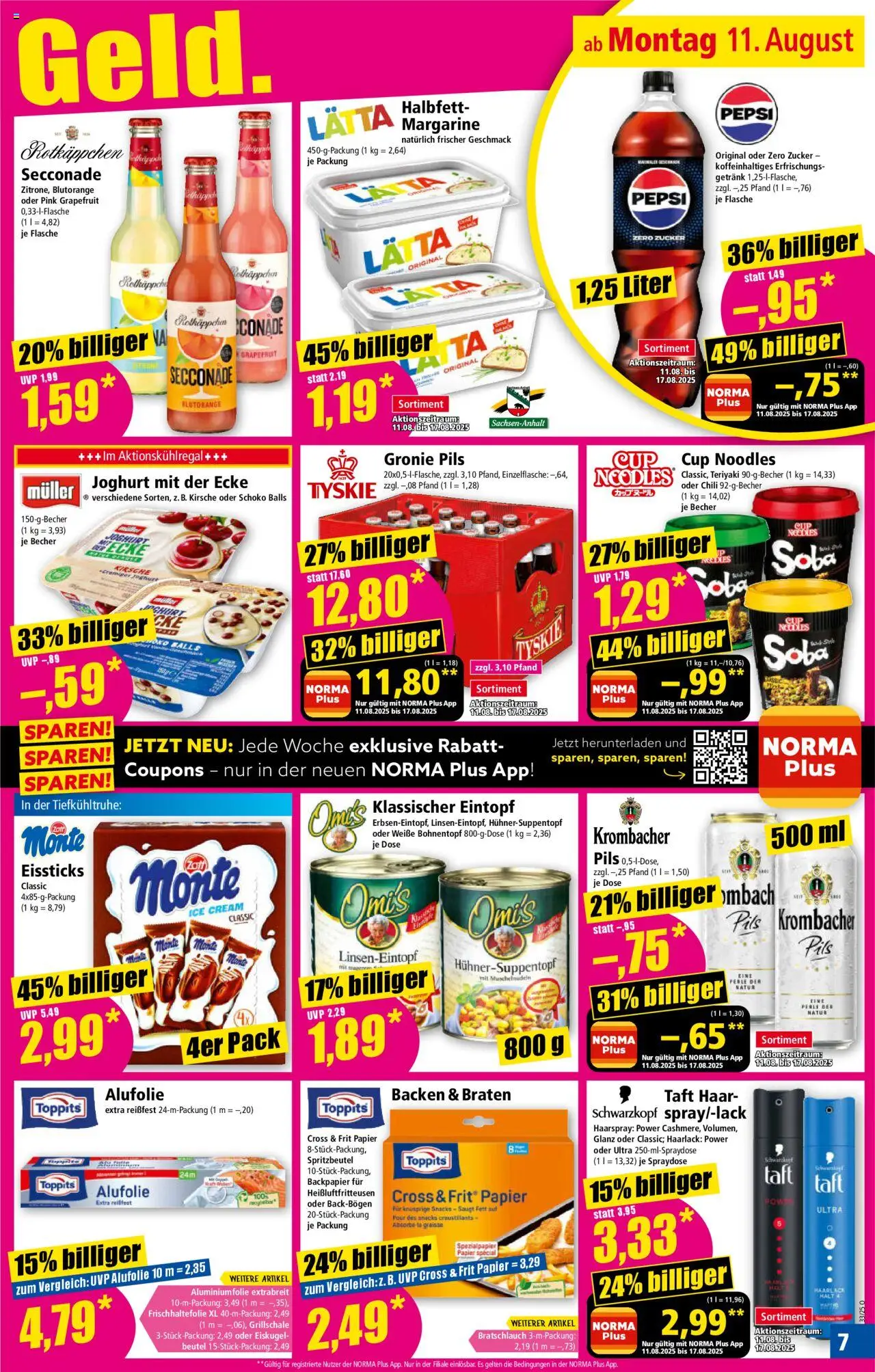 Norma Prospekt 	 - gültig ab dem 11.08.2025 | Seite: 7 | Produkte: Joghurt, Grapefruit, Chili, Lätta