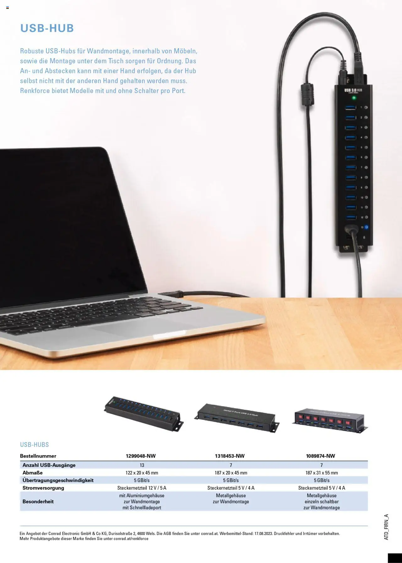 Conrad Renkforce gültig ab 13.03.2025 | Seite: 12 | Produkte: USB, Tisch