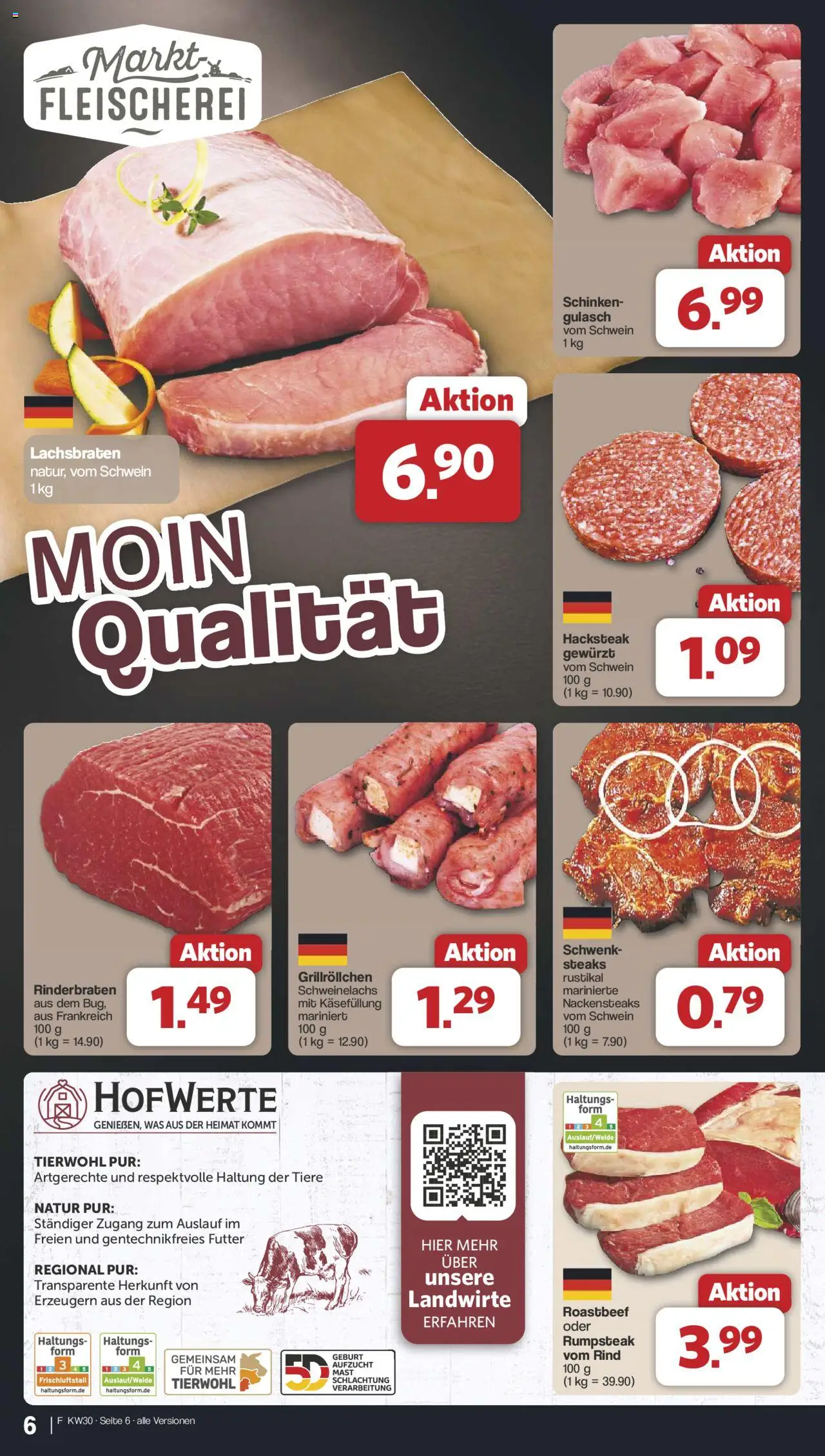 Famila Nordwest Prospekt 	 - gültig ab dem 21.07.2025 | Seite: 7 | Produkte: Rinderbraten, Nackensteaks, Rumpsteak, Gulasch