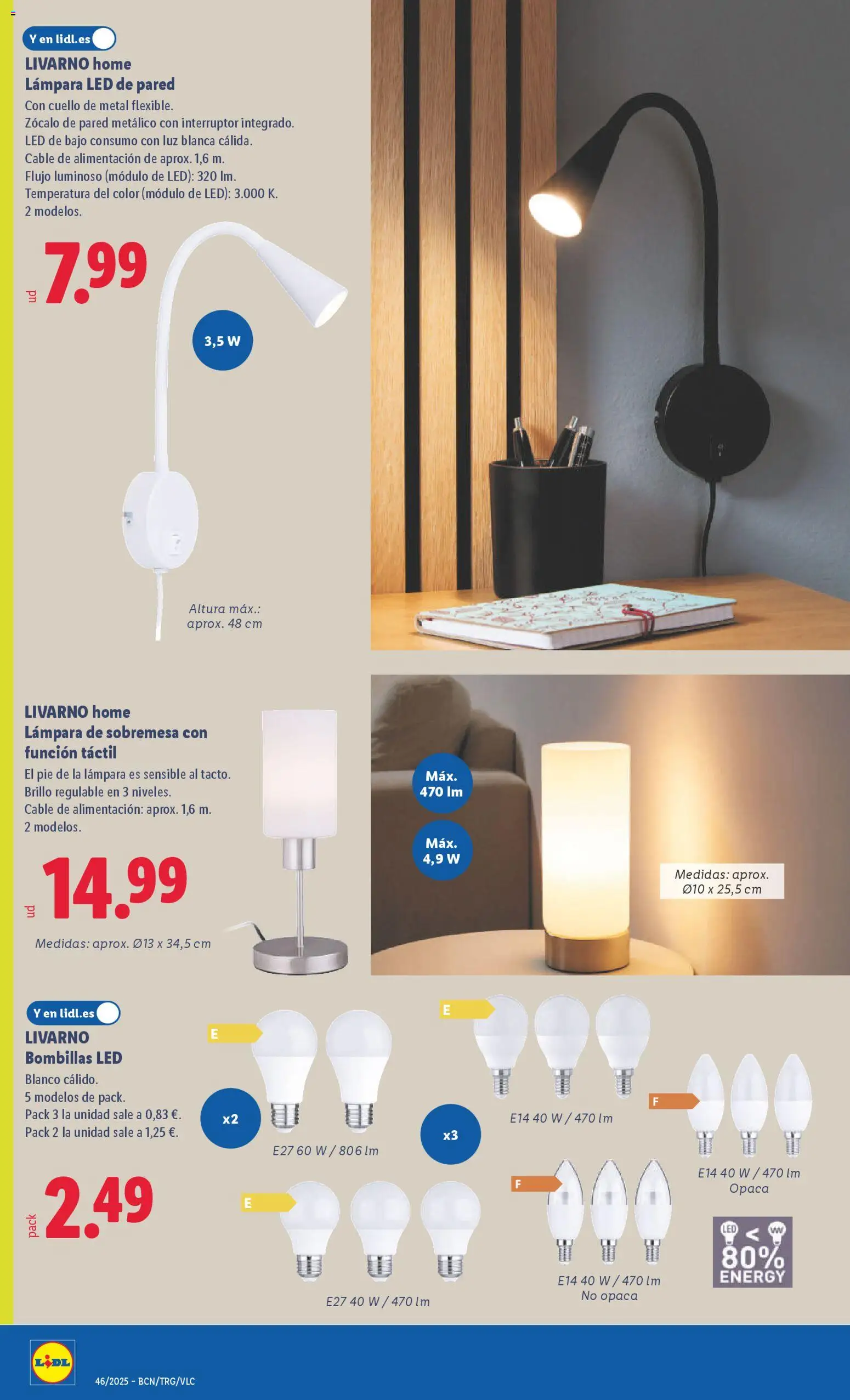 Lidl folleto de bazar │ válido desde el 10.11.2025 | Página: 28 | Productos: Cable, Lámpara