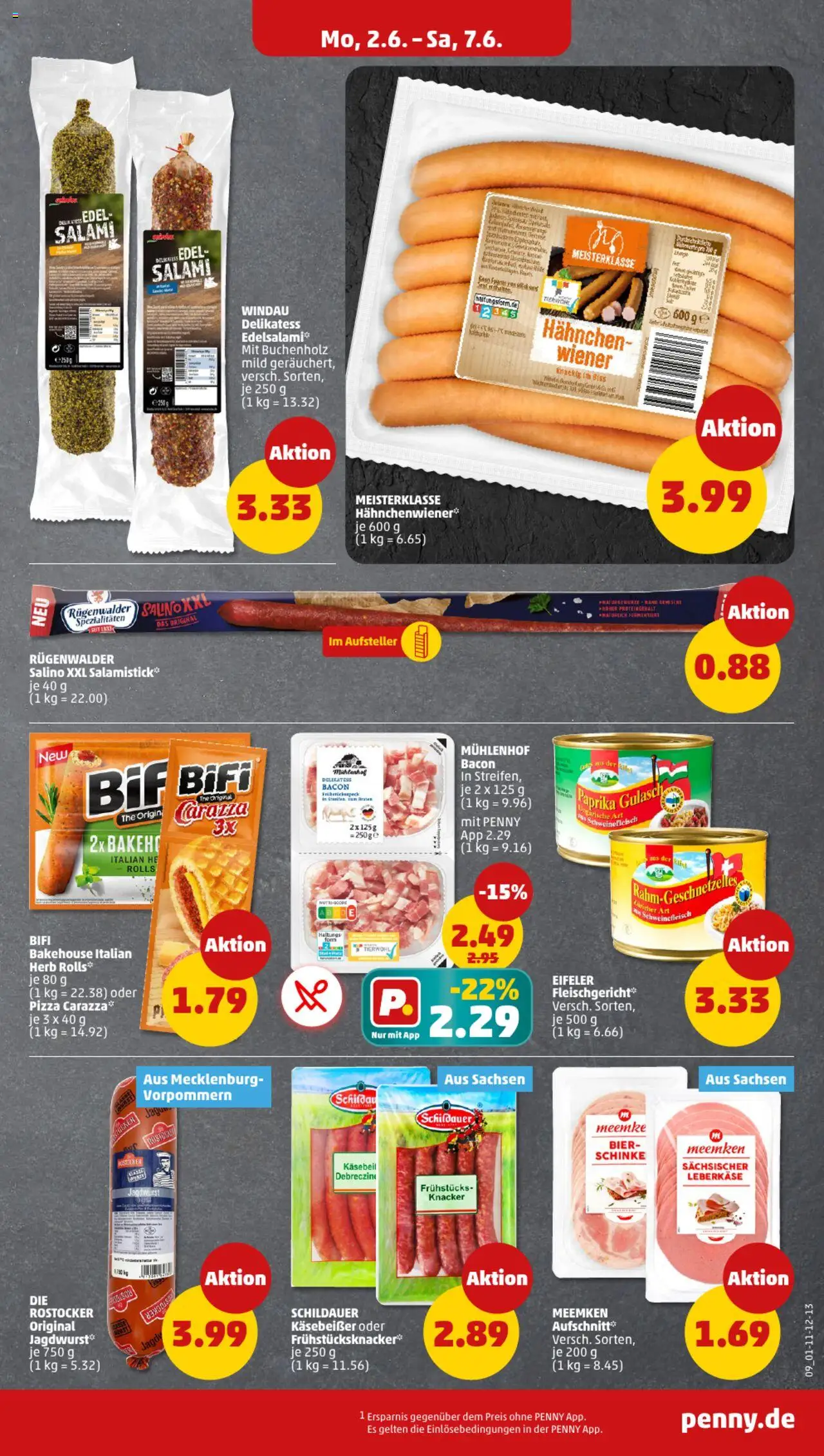 Penny Prospekt 	 - gültig ab dem 02.06.2025 | Seite: 9 | Produkte: Paprika, Wurst, Schweinefleisch, Meemken