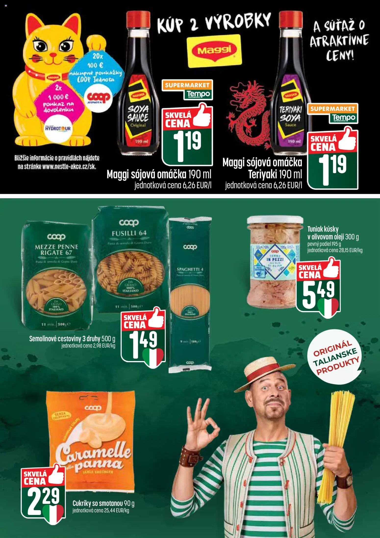 Nové COOP Jednota akcie – leták je platný od 16.04.2026 | Strana: 33 | Produkty: Penne, Tuniak, Cestoviny, Omáčka