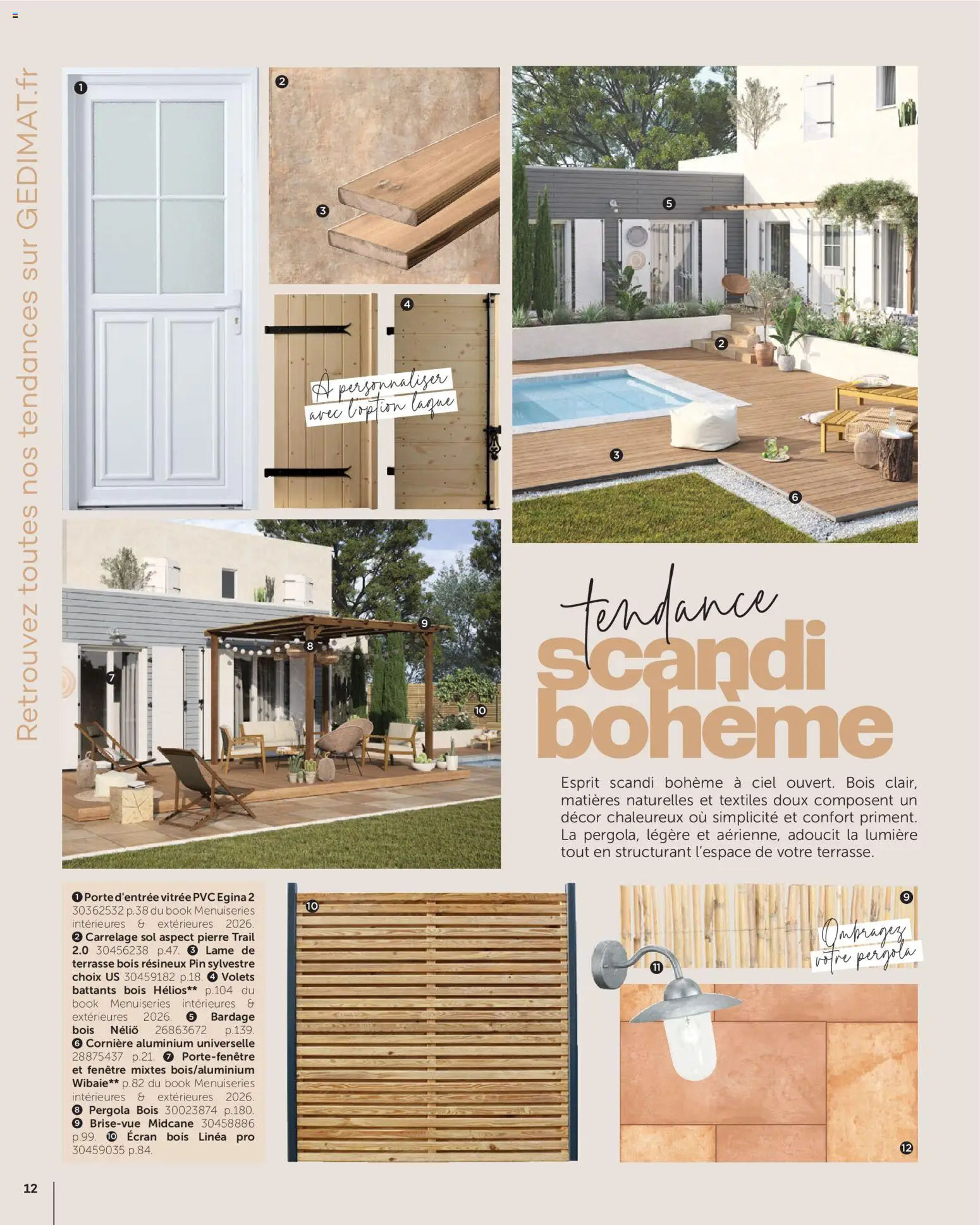 {H1} | Page: 12 | Produits: Porte, Pergola, Laque