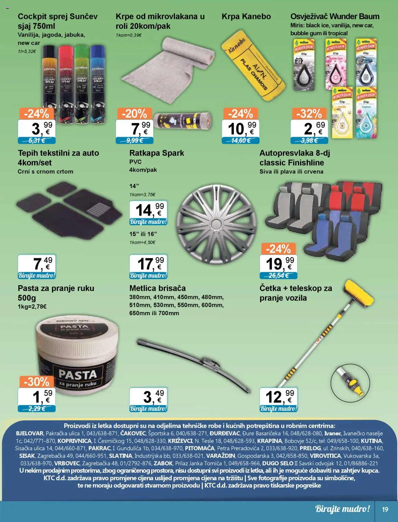 KTC katalog | vrijedi od 14.08.2025 | Stranica: 19 | Proizvodi: Tepih, Četka, Krpa, Pasta