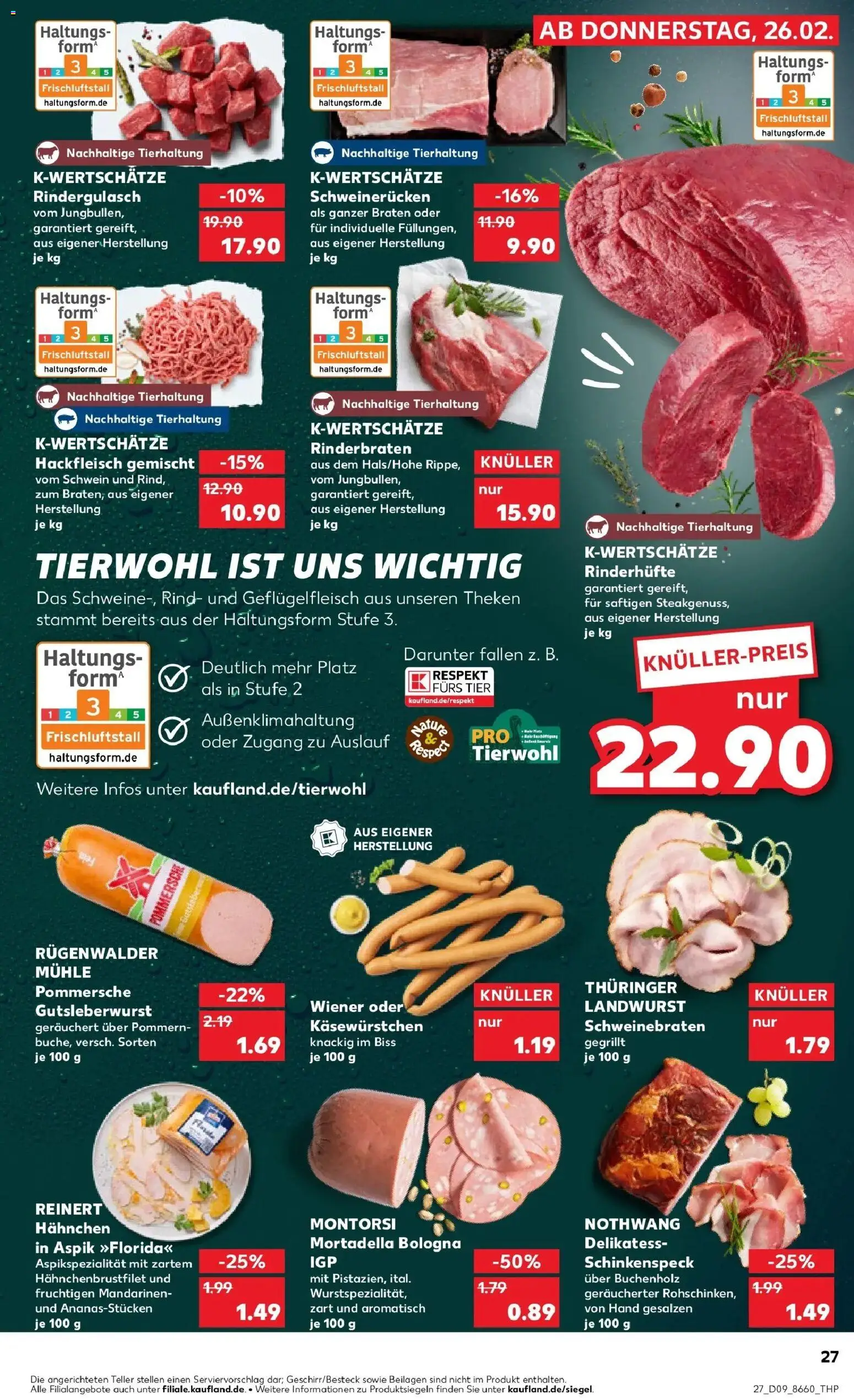 Kaufland prospekt Mönchengladbach	 – gültig ab 26.02.2026 | Seite: 27 | Produkte: Rindergulasch, Mühle, Mandarinen, Hackfleisch