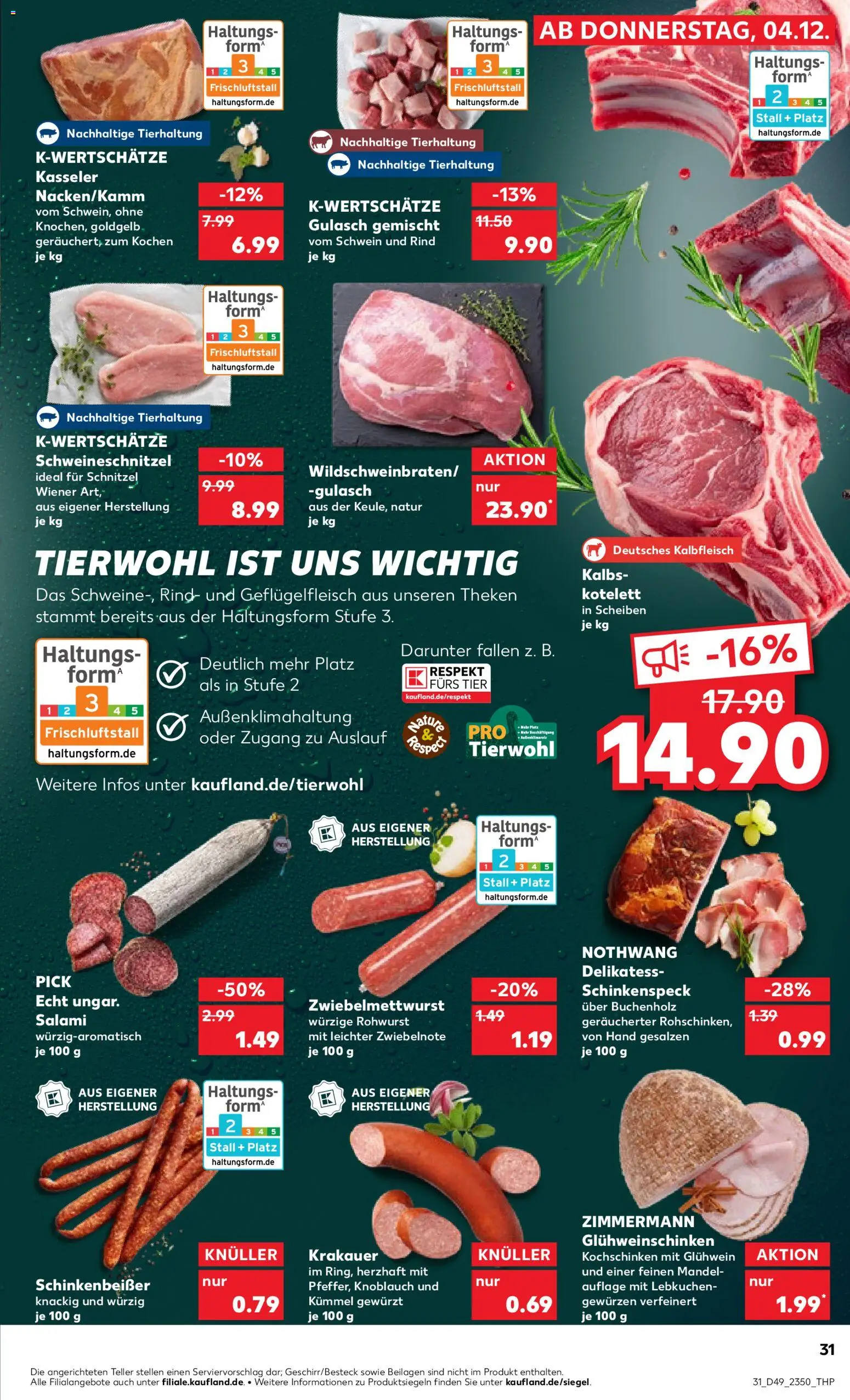 Kaufland prospekt Völklingen	 – gültig ab 07.12.2025 | Seite: 31 | Produkte: Schnitzel, Gulasch, Knoblauch, Salami