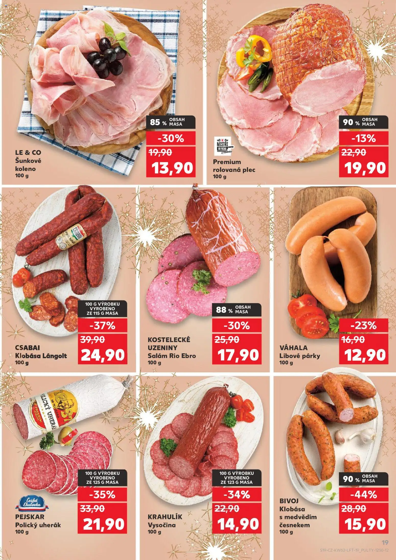 Kaufland leták - Praha 8 od 27.12.2025 | Strana: 19 | Produkty: Salám, Klobása, Uzeniny, Vysočina
