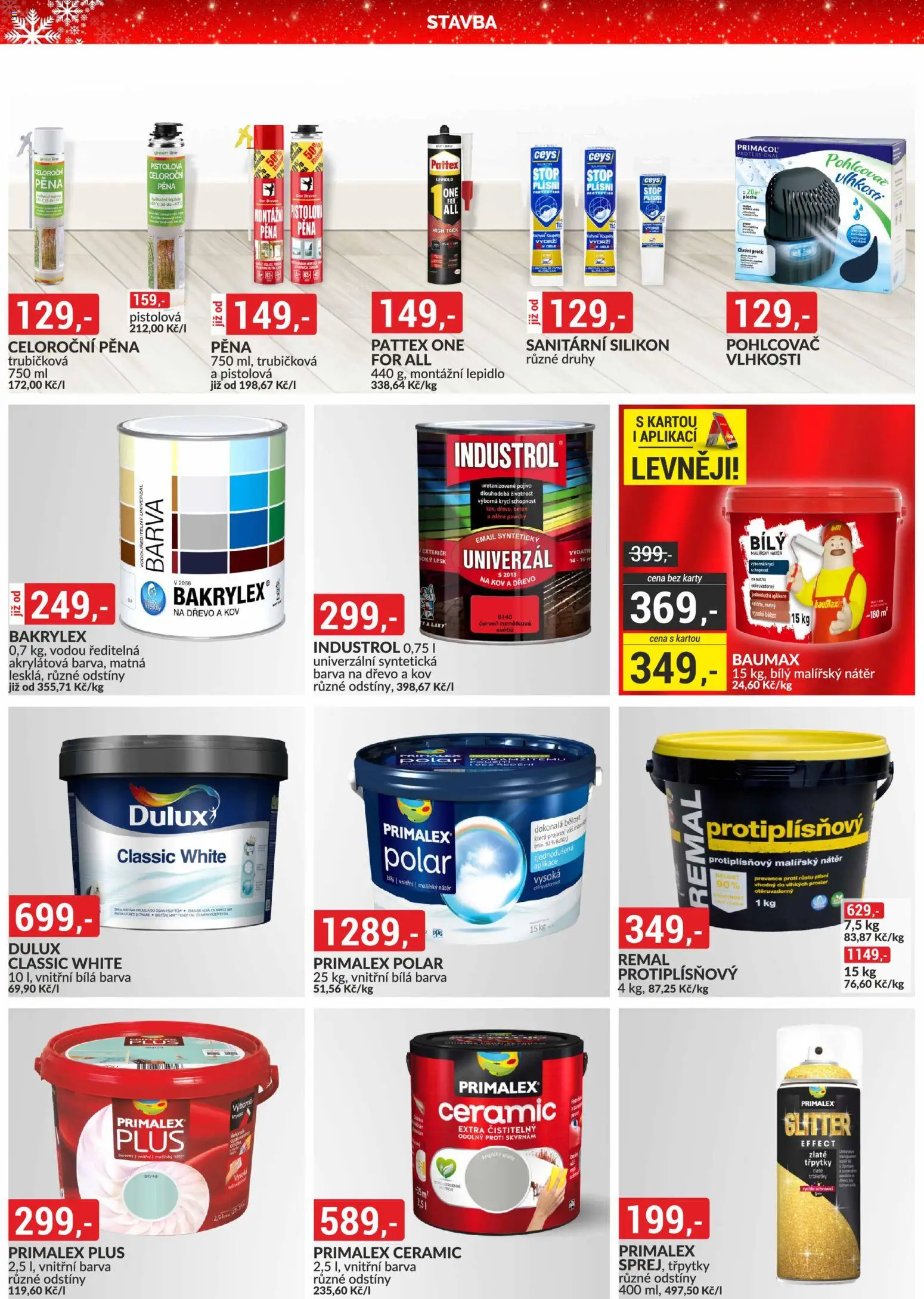 BAUMAX leták od 01.12.2025 | Strana: 38 | Produkty: Primalex Polar, Primalex, Silikon, Karty