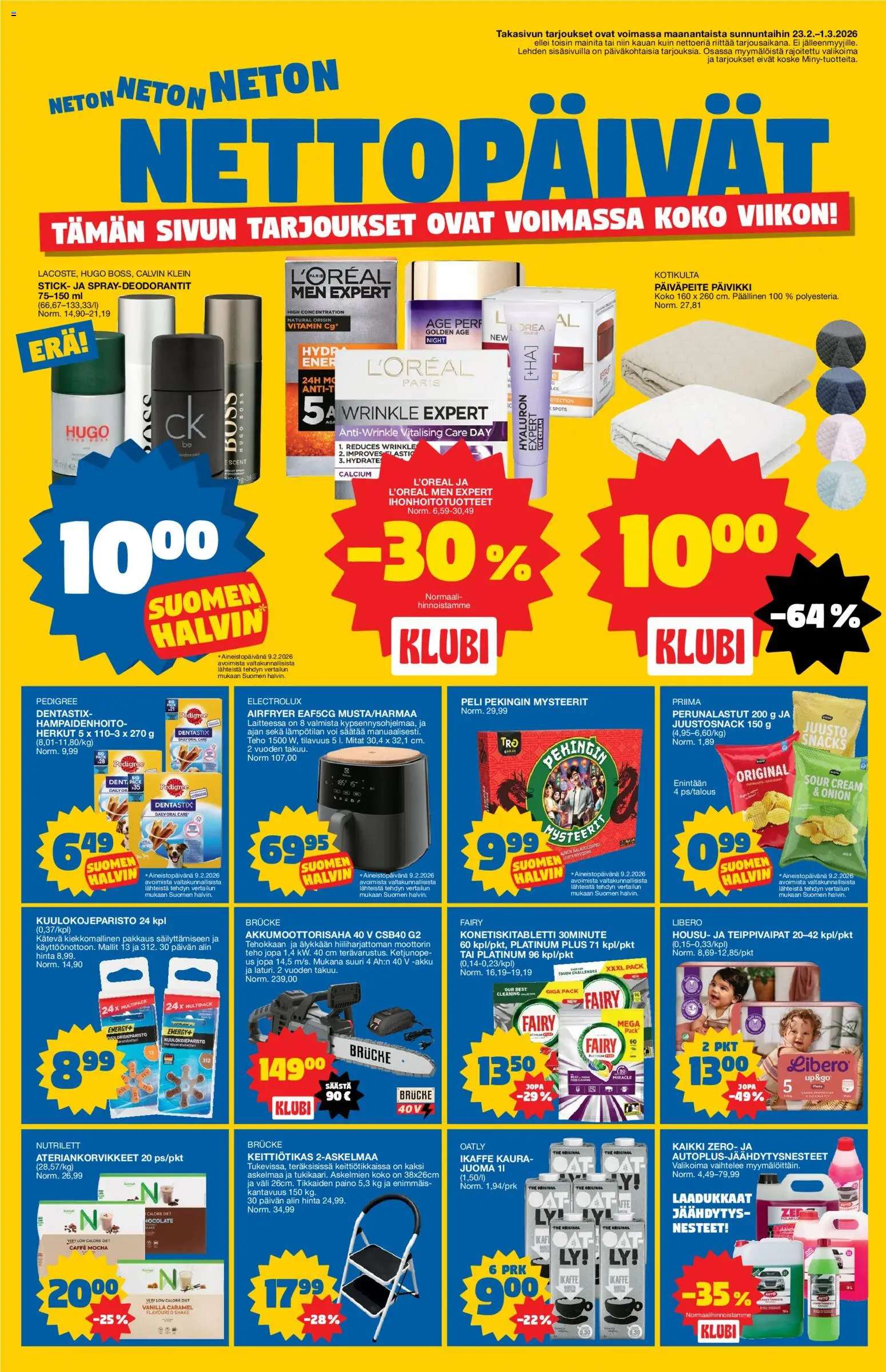 Tokmanni tarjoukset – voimassa 23.02.2026 alkaen | Sivu: 16 | Tuotteet: Kaura, Akku, Voi, Peli