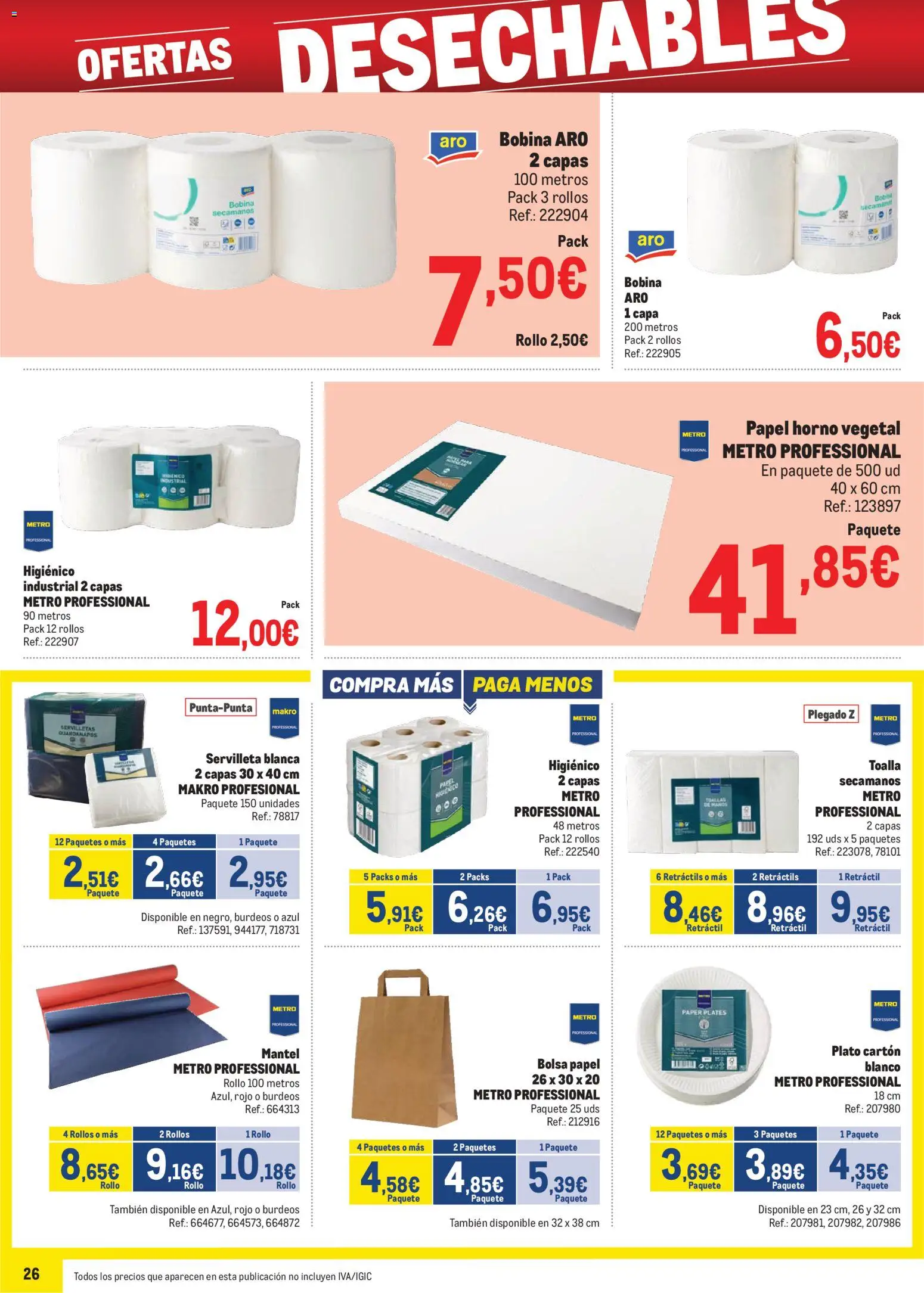Makro - Precios Levante │ válido desde el 03.11.2025 | Página: 26 | Productos: Mantel, Bolsa, Horno