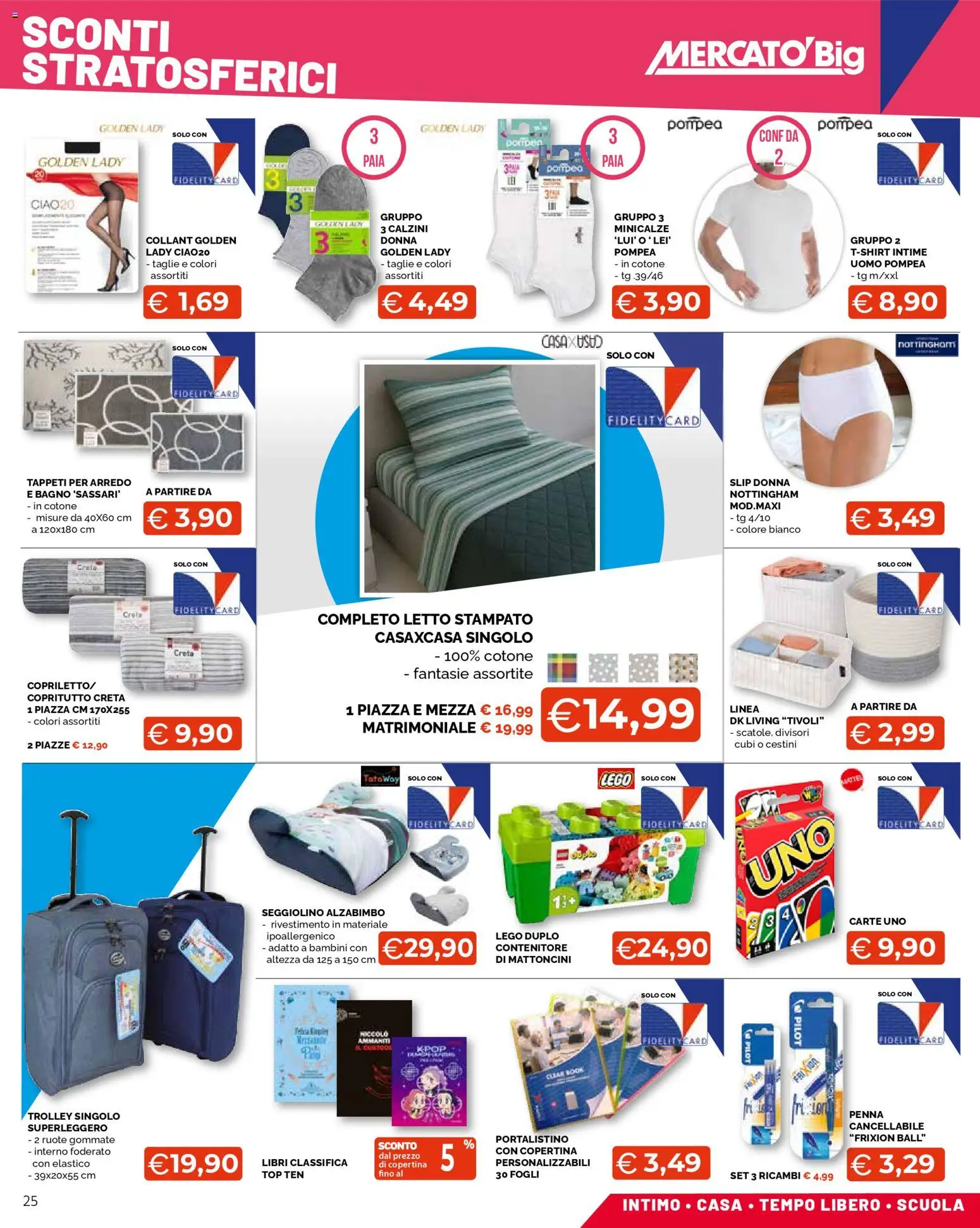 Volantino Mercatò del 23.04.2026 | Pagina: 25 | Prodotti: Slip, Top, Collant, Letto