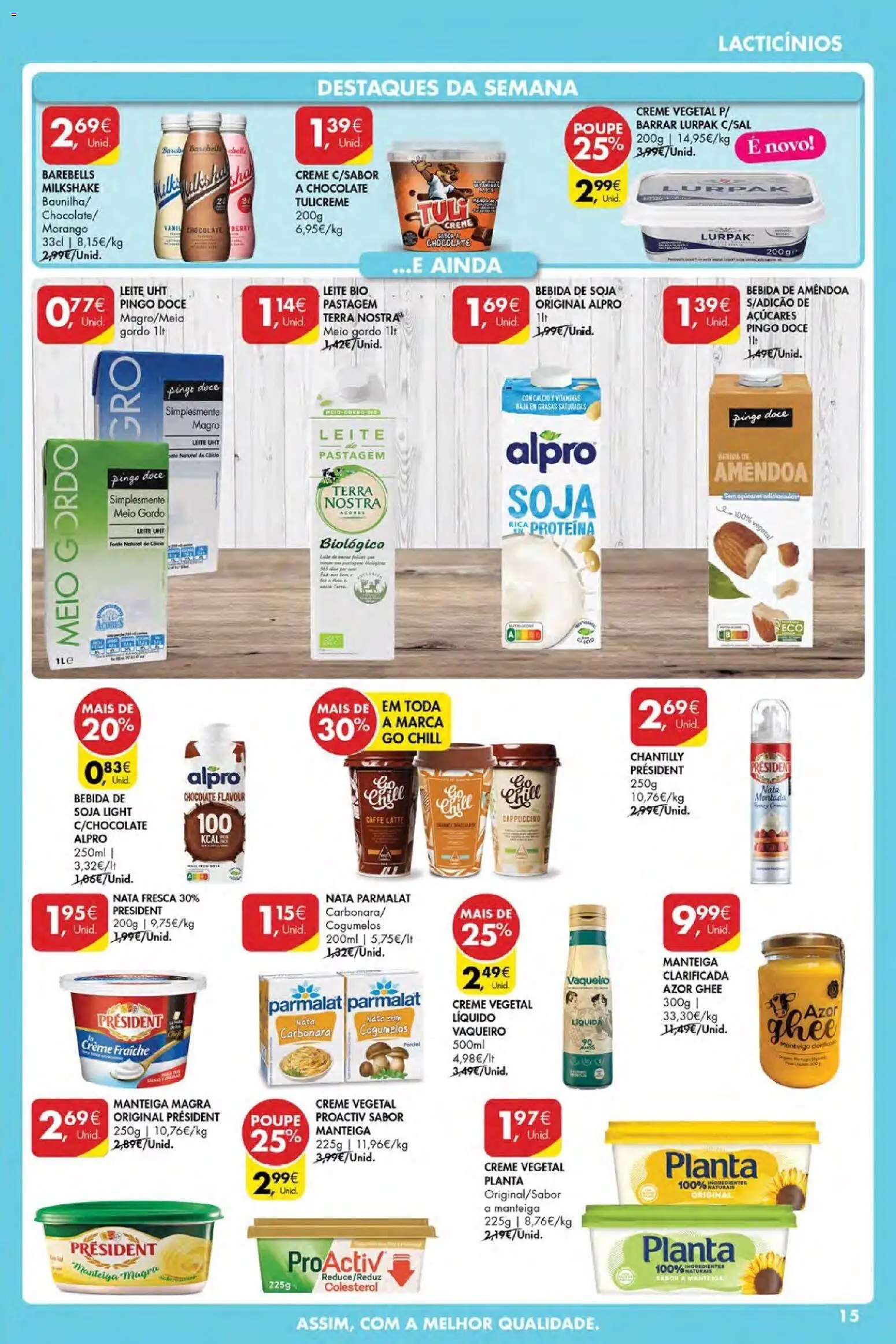 Pingo Doce Poupe Esta Semana Açores │ válido de 12.03.2026 | Página: 14 | Produtos: Soja, Chantilly, Leite, Bebida