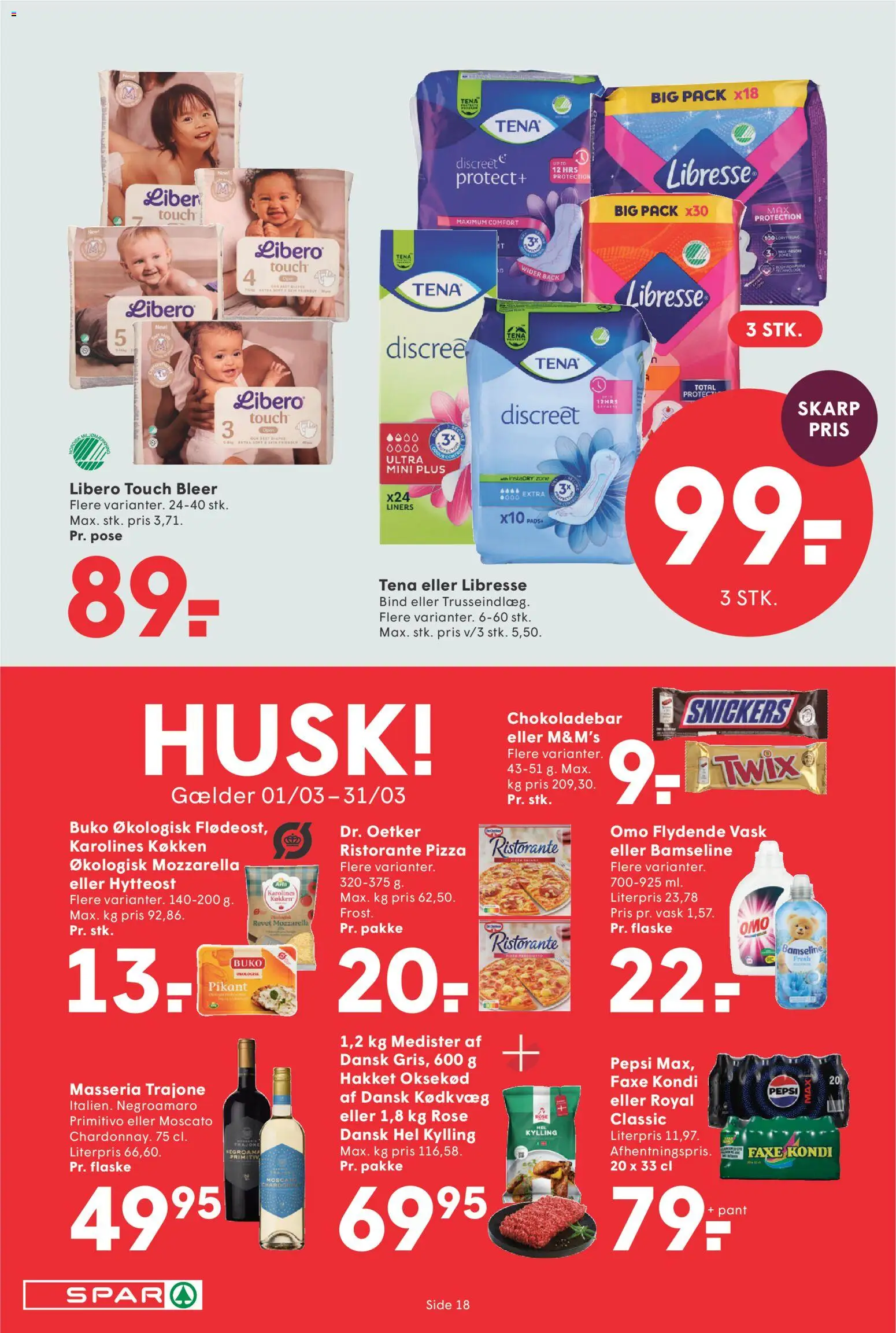 Spar tilbudsavis – gyldig fra 06.03.2026 | Side: 19 | Produkter: Pizza, Oksekød, Faxe Kondi, Pepsi
