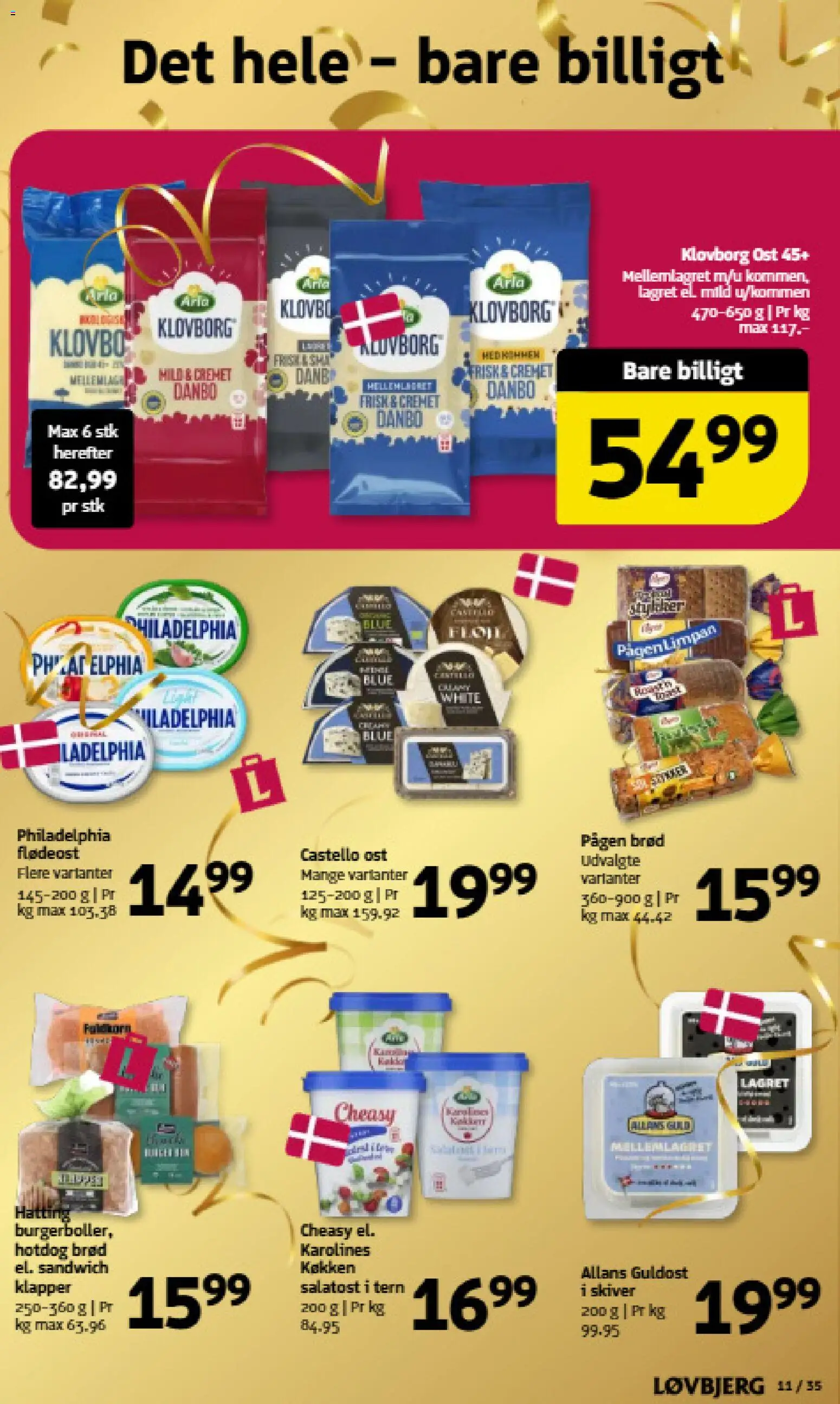Løvbjerg tilbudsavis – gyldig fra 02.01.2026 | Side: 11 | Produkter: Ost, Brød, Salatost, Flødeost