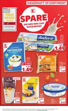 K-FAVOURITES Grana Padano DOP, mind. 16 Monate naturgereift, 32% Fett i. Tr. je 200-g-Packg. ab 17.04.2026 gültig | Seite: 2 | Produkte: Feta, Toast, Gouda