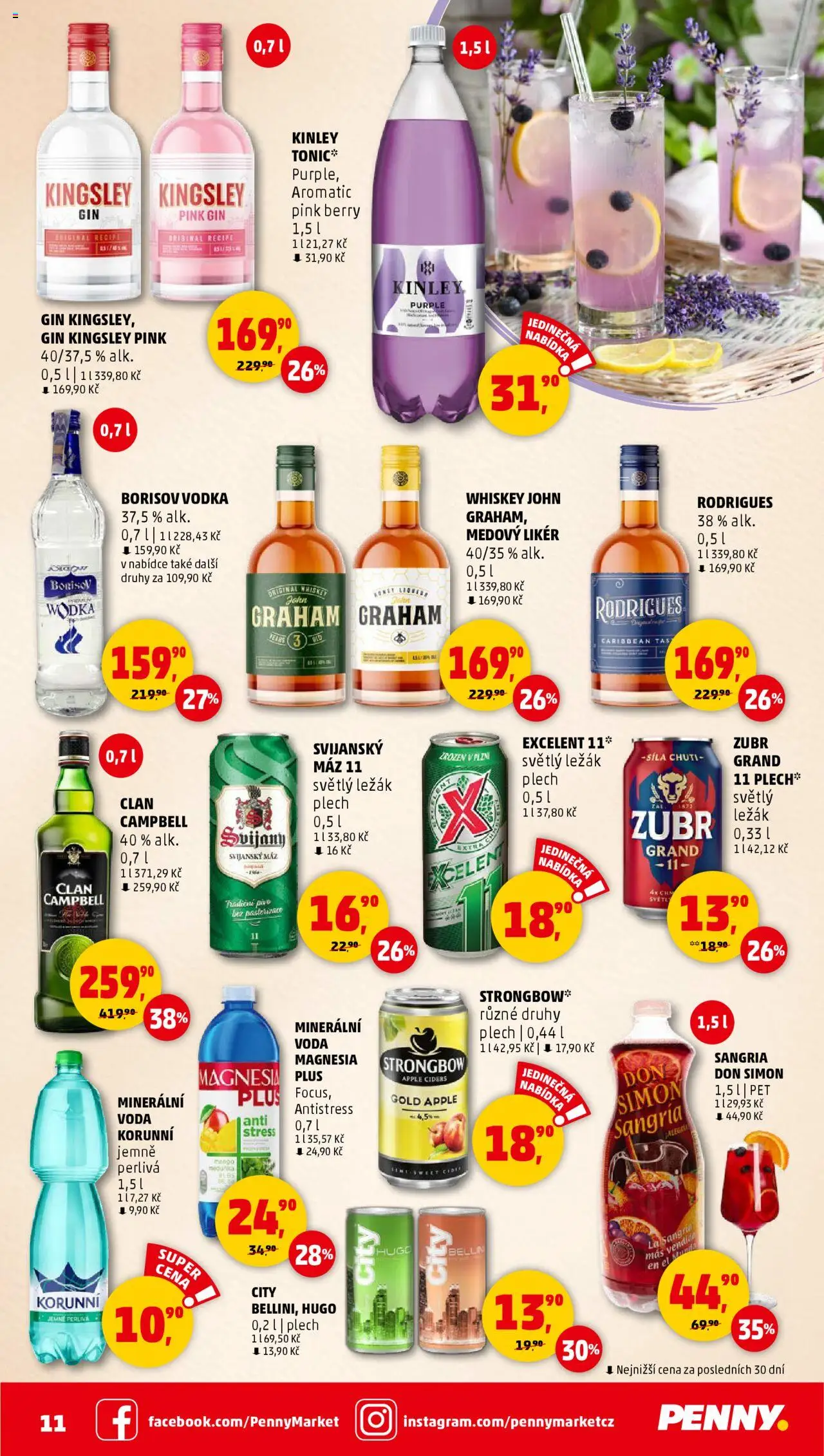 Penny Market katalog od 14.08.2025 | Strana: 11 | Produkty: Zubr, Strongbow, Gin pink, Svijany