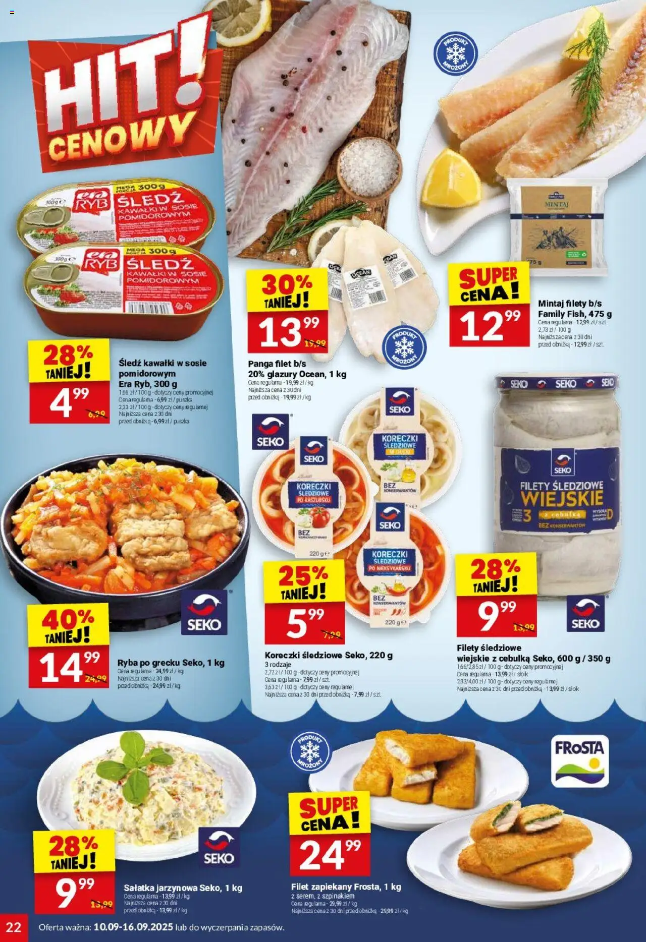 Twój Market Gazetka od 10.09.2025 | Strona: 22 | Produkty: Mintaj, Ryba po grecku, Ryba, Sałatka