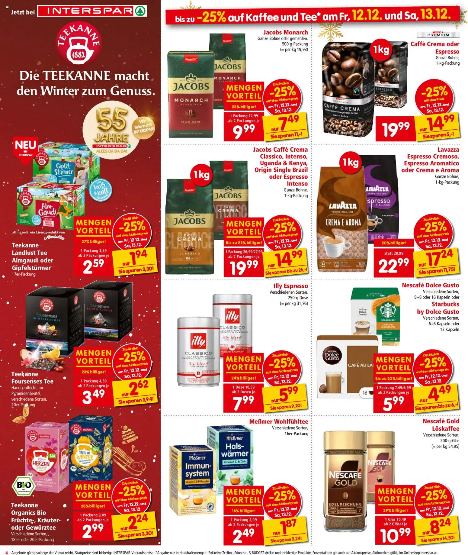 Interspar Flugblatt - Burgenland Nord gültig ab 11.12.2025 | Seite: 5 | Produkte: Kaffee, Tee