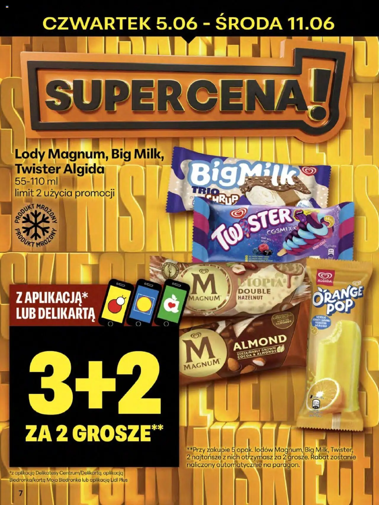 Delikatesy Centrum Gazetka - Sklepy Własne od 05.06.2025 | Strona: 7 | Produkty: Delikatesy, Big Milk, Lody Magnum, Lody