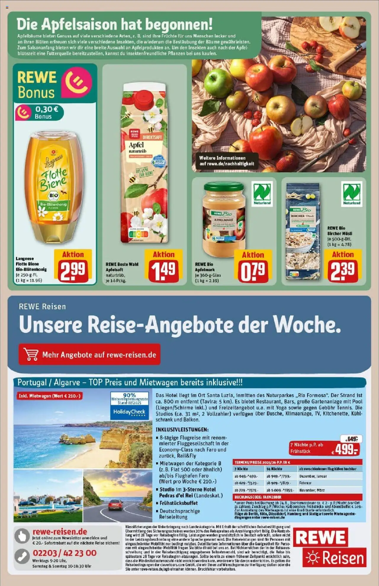 Rewe prospekt Erkelenz	 - gültig ab dem 11.08.2025 | Seite: 20 | Produkte: Langnese, Schrank, Apfelsaft, Uhr