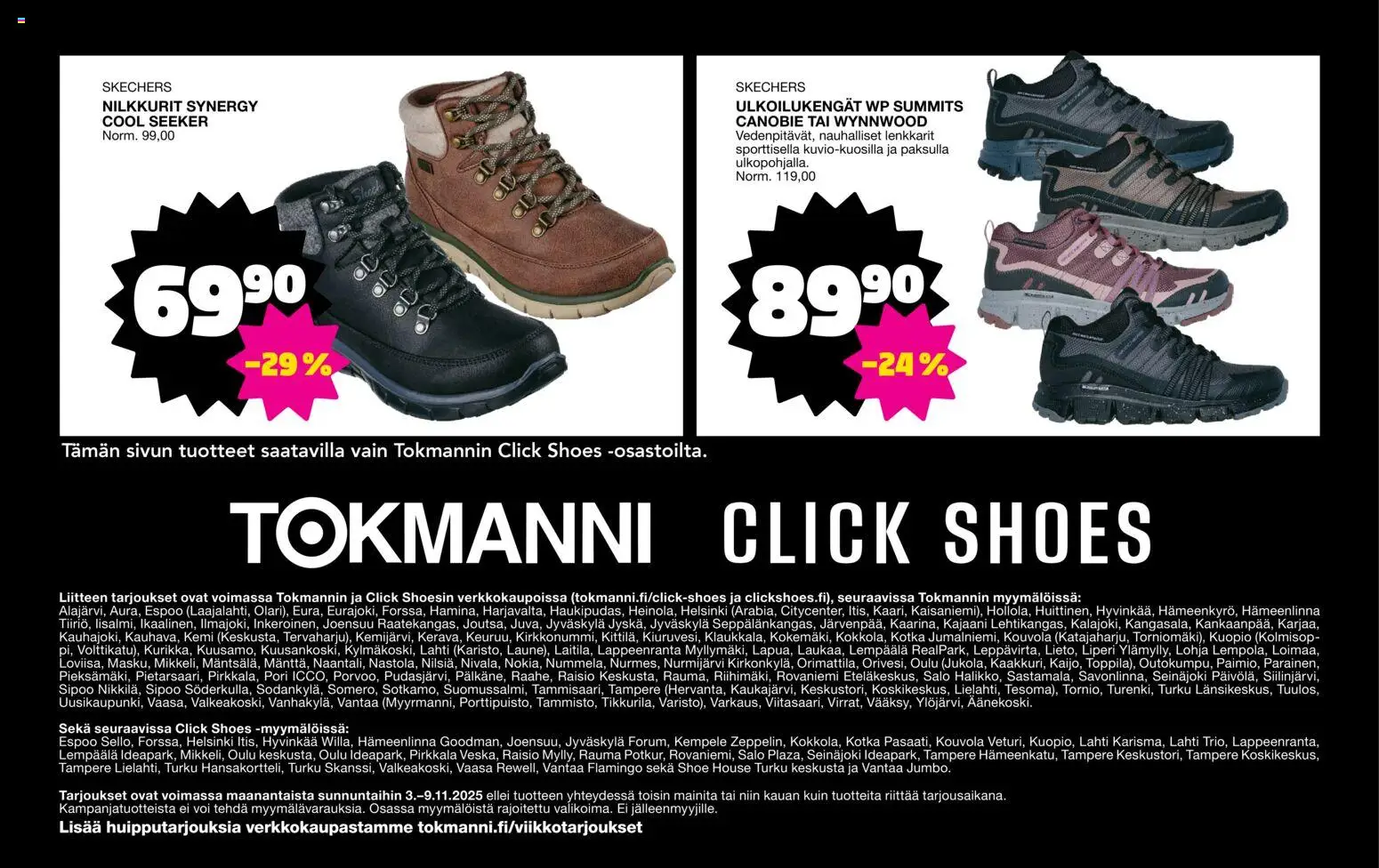 Tokmanni - Click Shoes -liite – voimassa 03.11.2025 alkaen | Sivu: 4 | Tuotteet: Nilkkurit, Voi, Lenkkarit