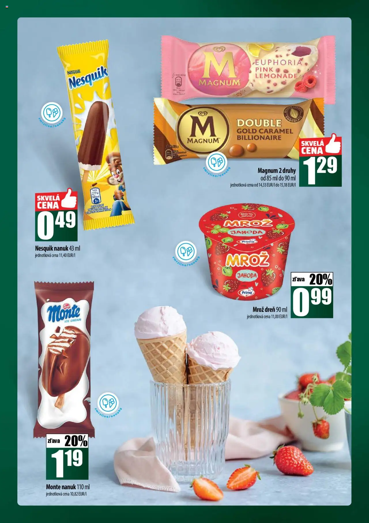 COOP Jednota široká ponuka │ platný od 31.07.2025 | Strana: 19 | Produkty: Nanuk, Magnum, Nanuky, Nesquik