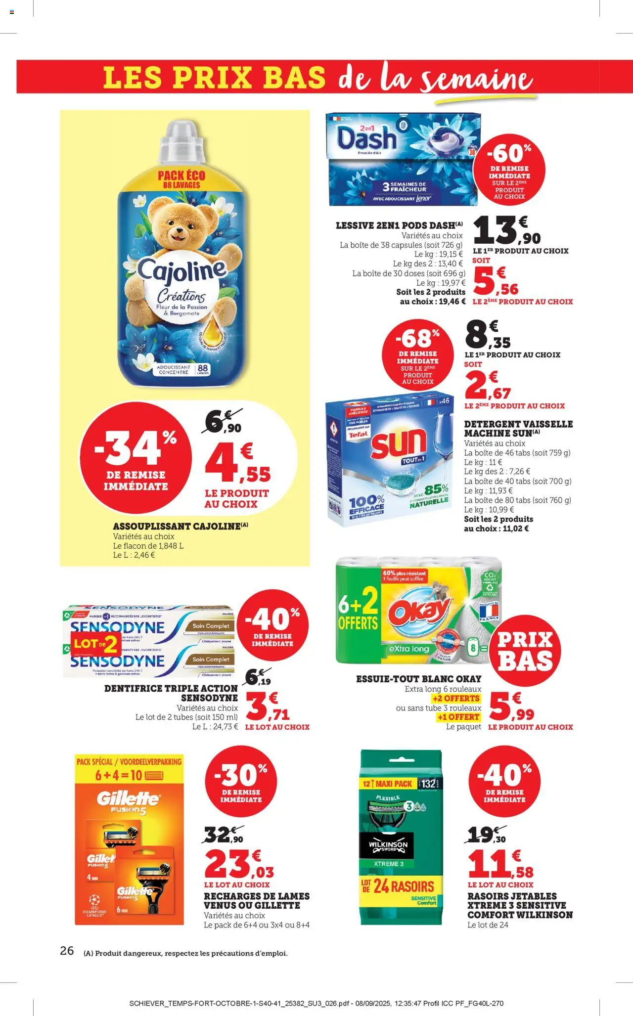 {H1} | Page: 26 | Produits: Lenor, Adoucissant Lenor, Dentifrice, Adoucissant