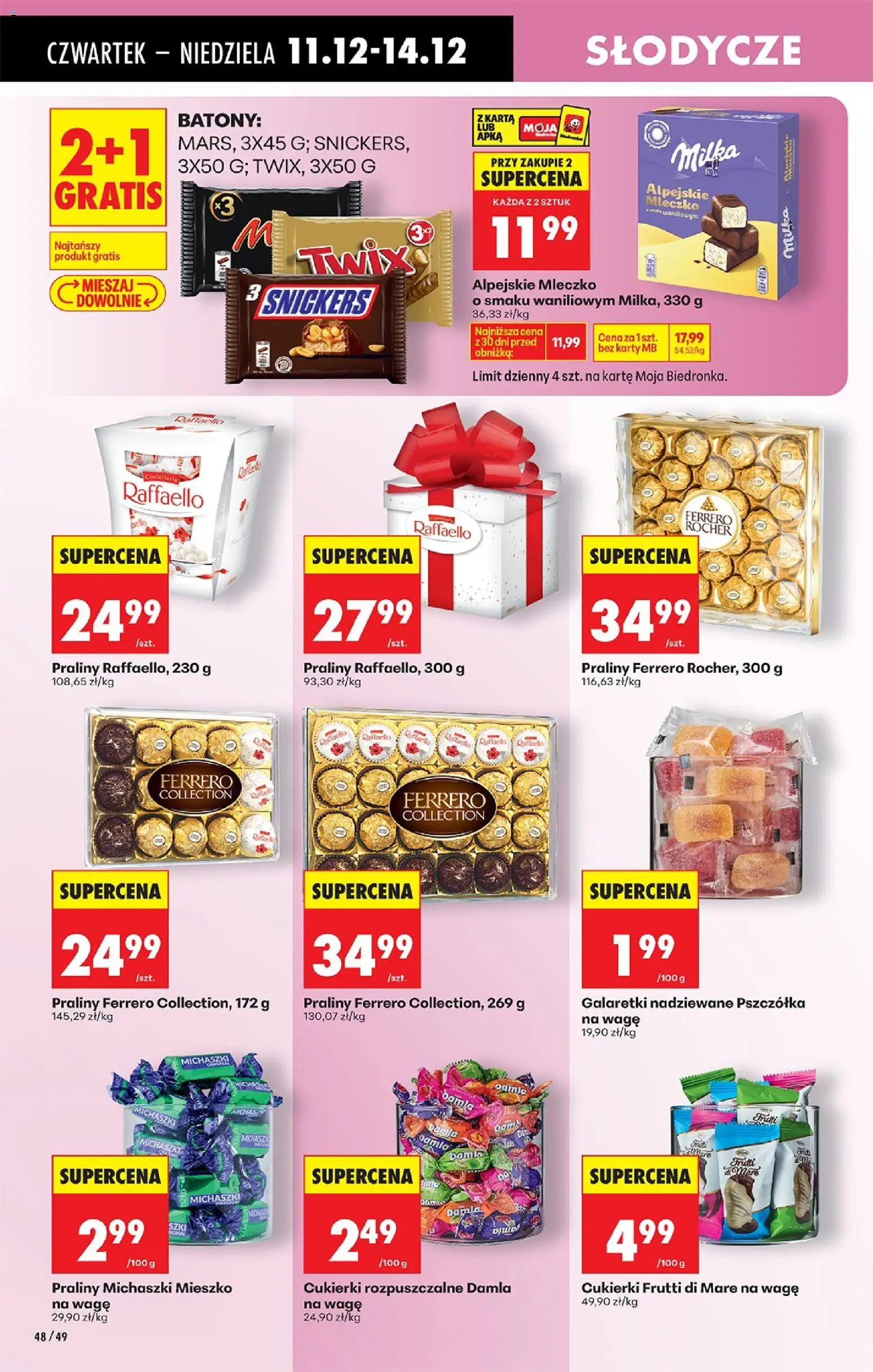Biedronka gazetka - Oferta w tym tygodniu od 11.12.2025 | Strona: 60 | Produkty: Milka, Frutti di Mare, Cukierki, Ferrero rocher