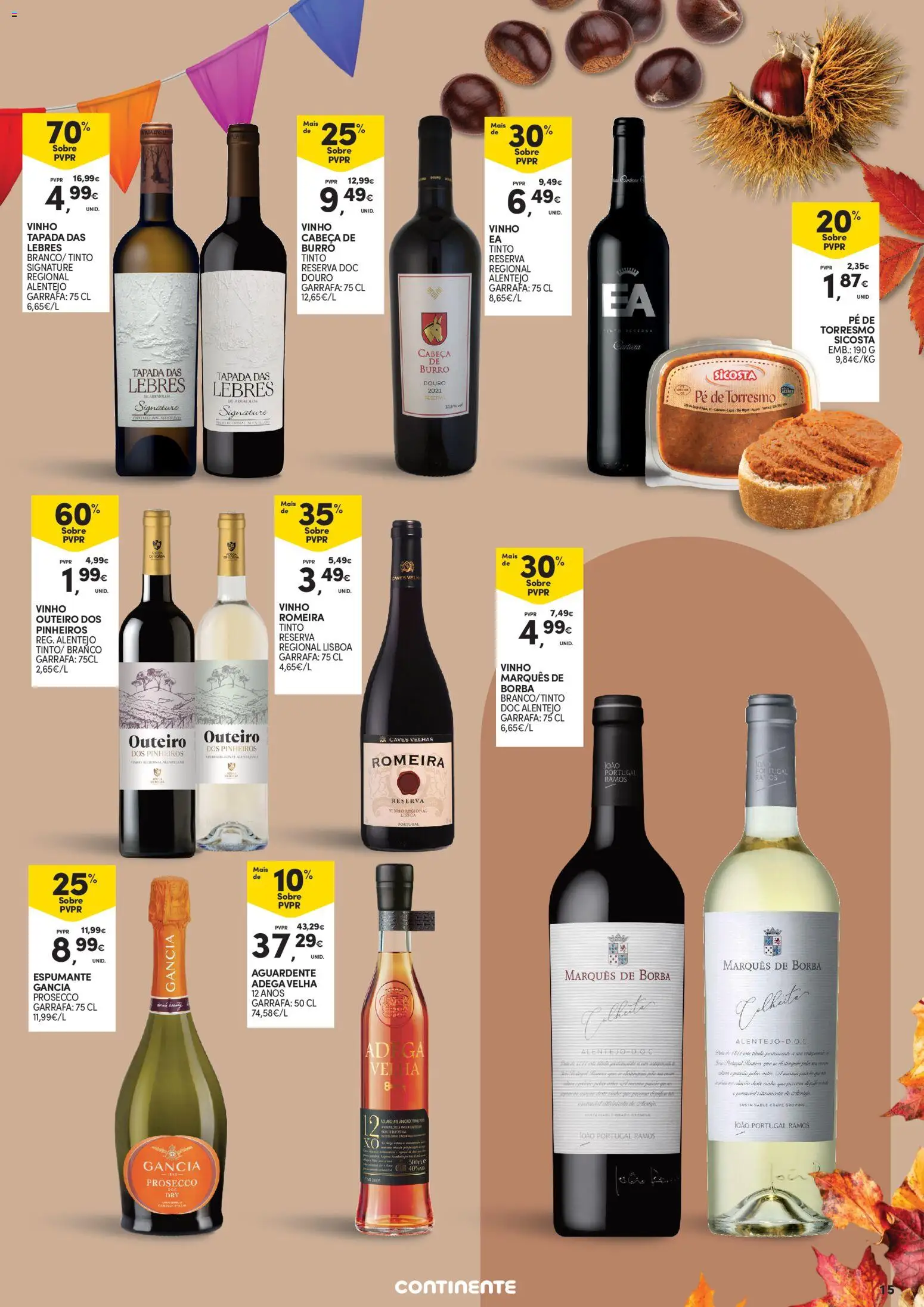 Continente - Açores │ válido de 30.10.2025 | Página: 15 | Produtos: Carteira, Espumante, Prosecco, Vinho